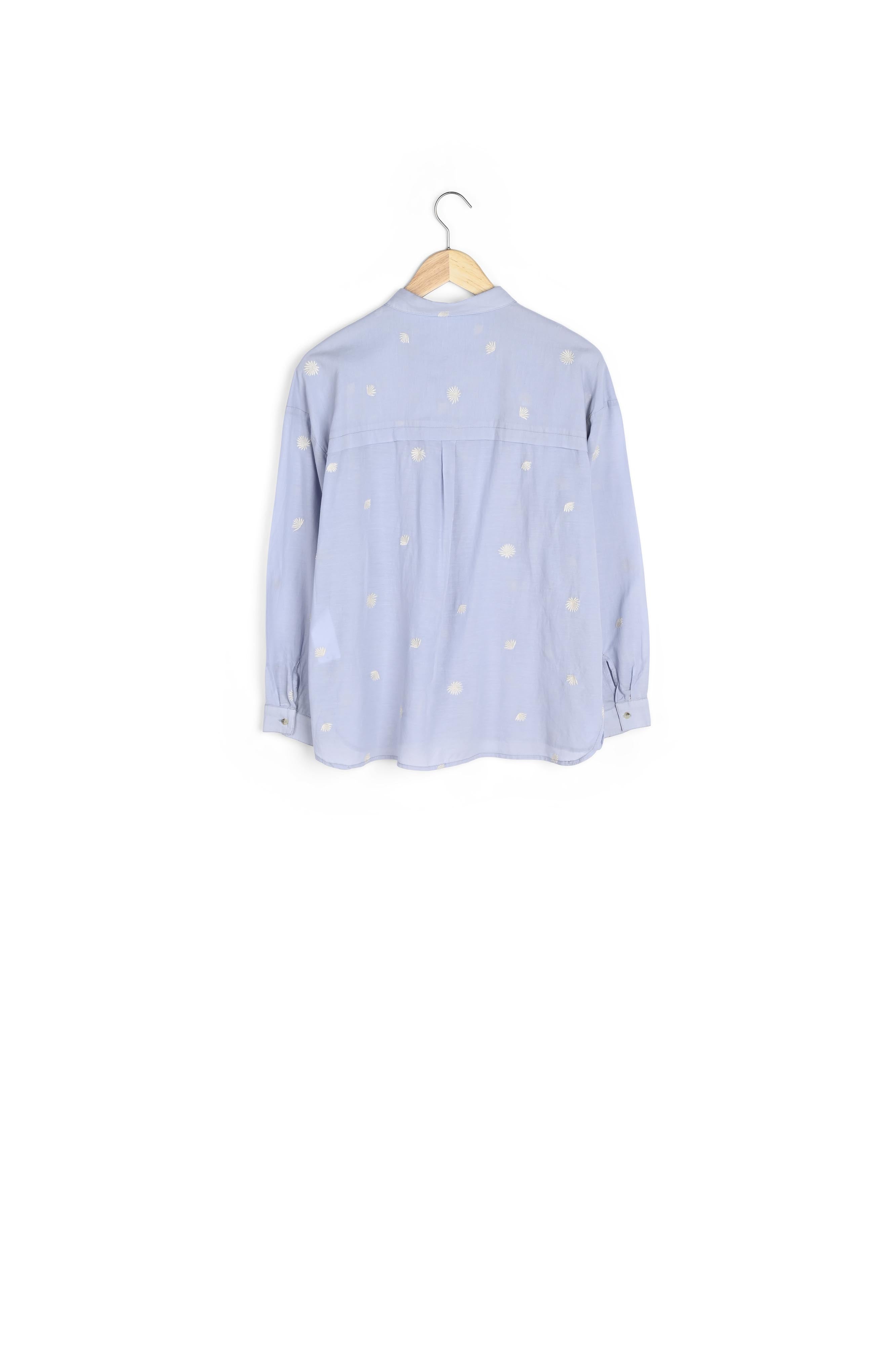 Chemise en coton brodé bleu clair Lolita Faume - seconde main