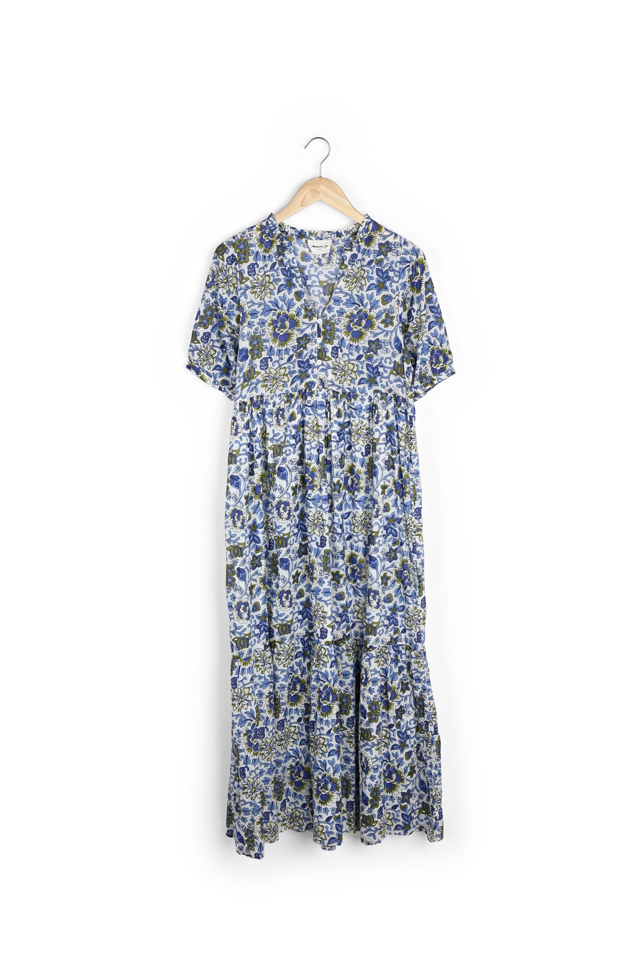 Robe longue imprimée blanc Hedia Faume - seconde main