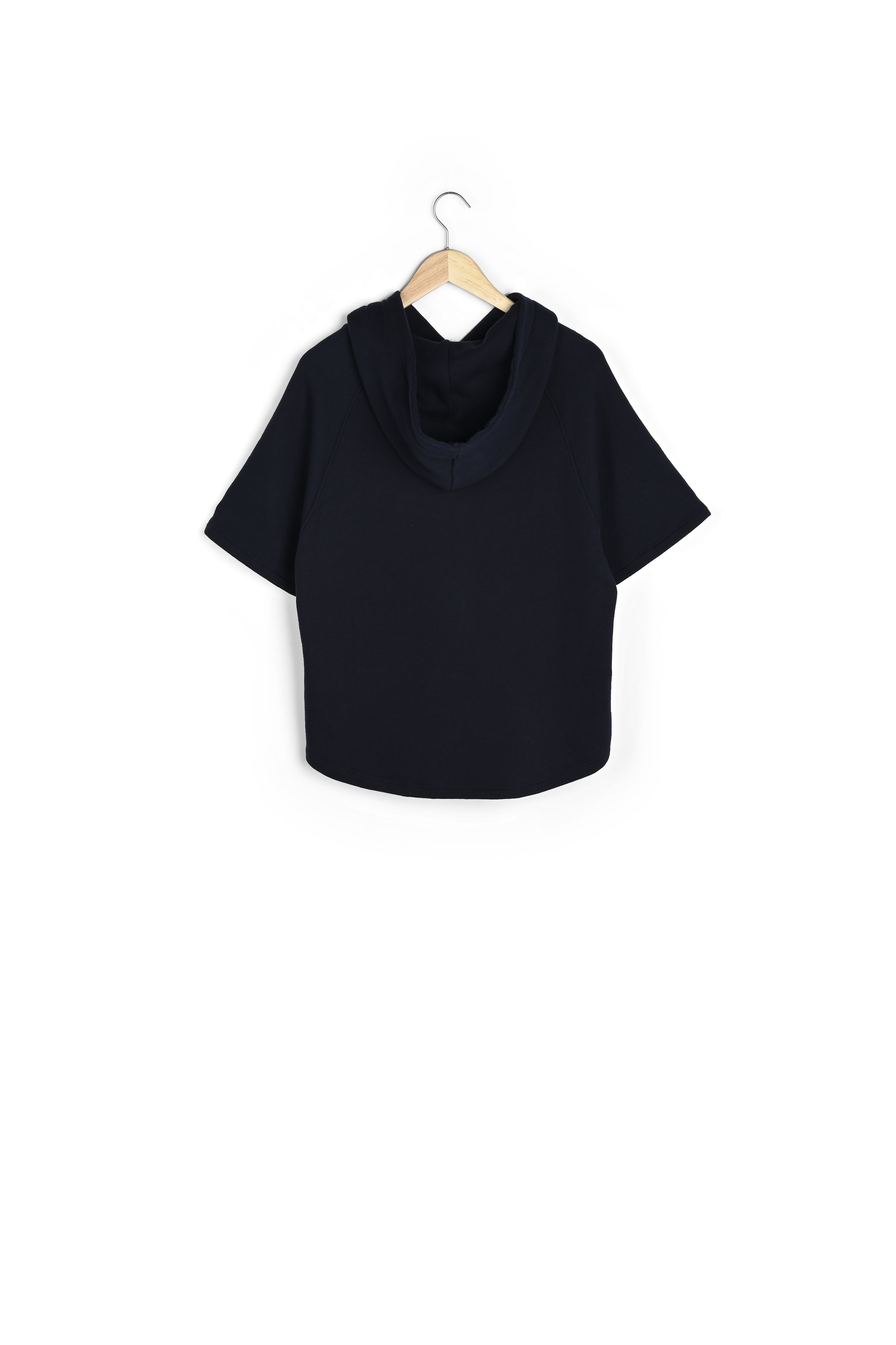 Sweat à manches courtes et à capuche bleu marine Enzo Faume - seconde main