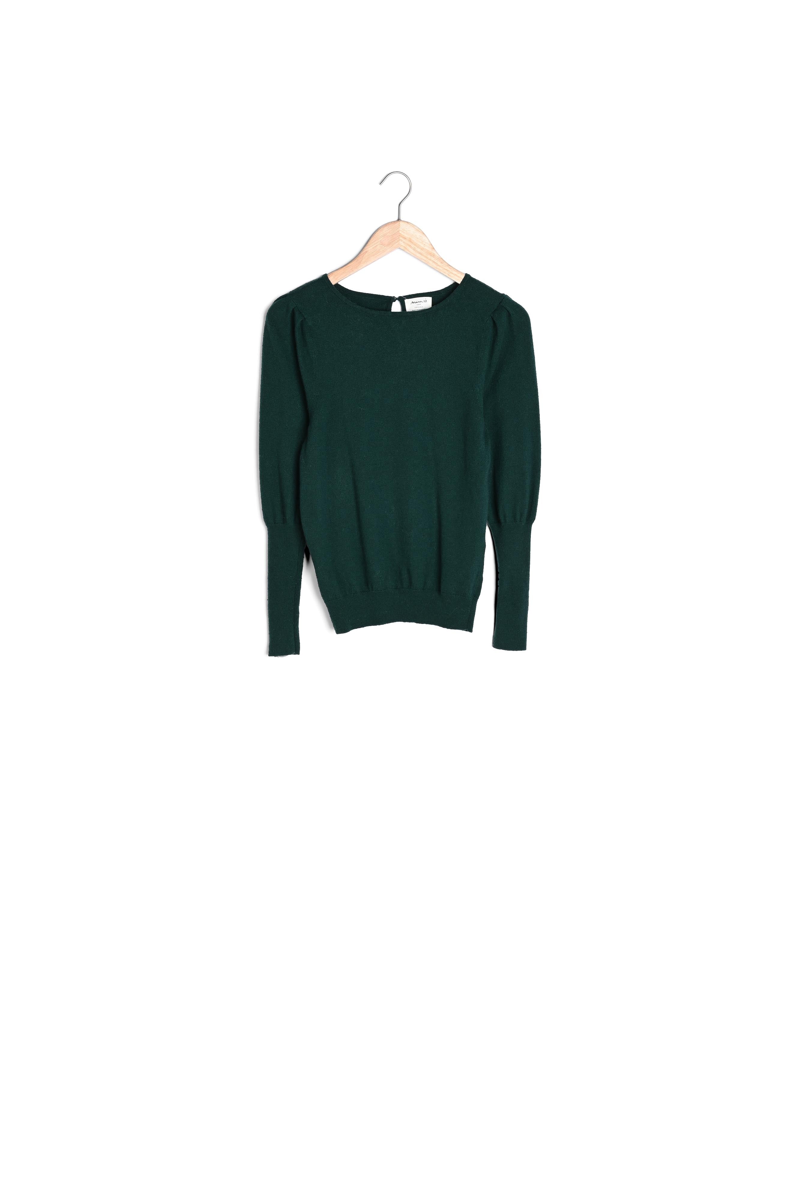 Pull en laine et cachemire émeraude Ribambelle Faume - seconde main