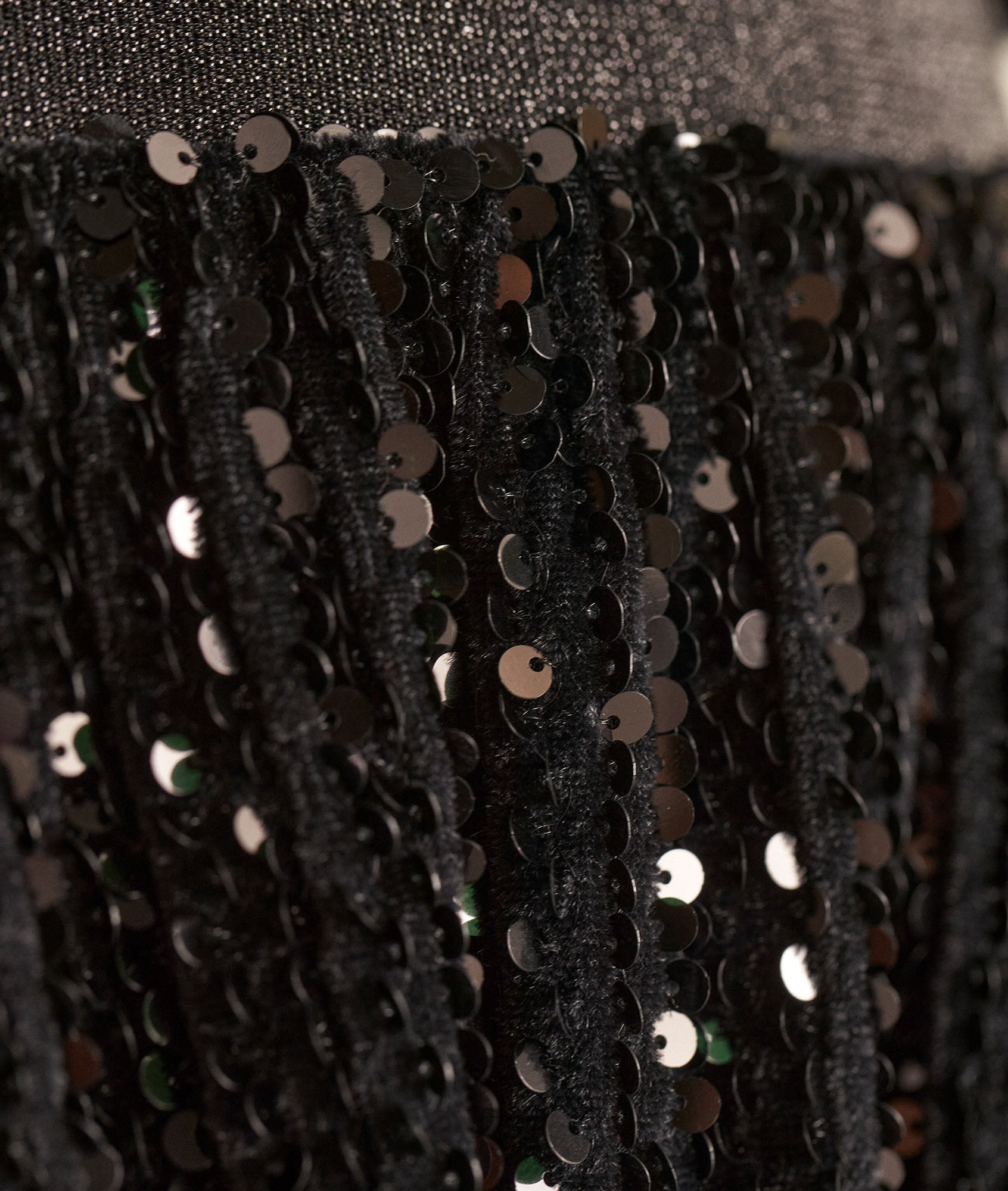 Jupe midi en sequins noire Karen Faume - seconde main