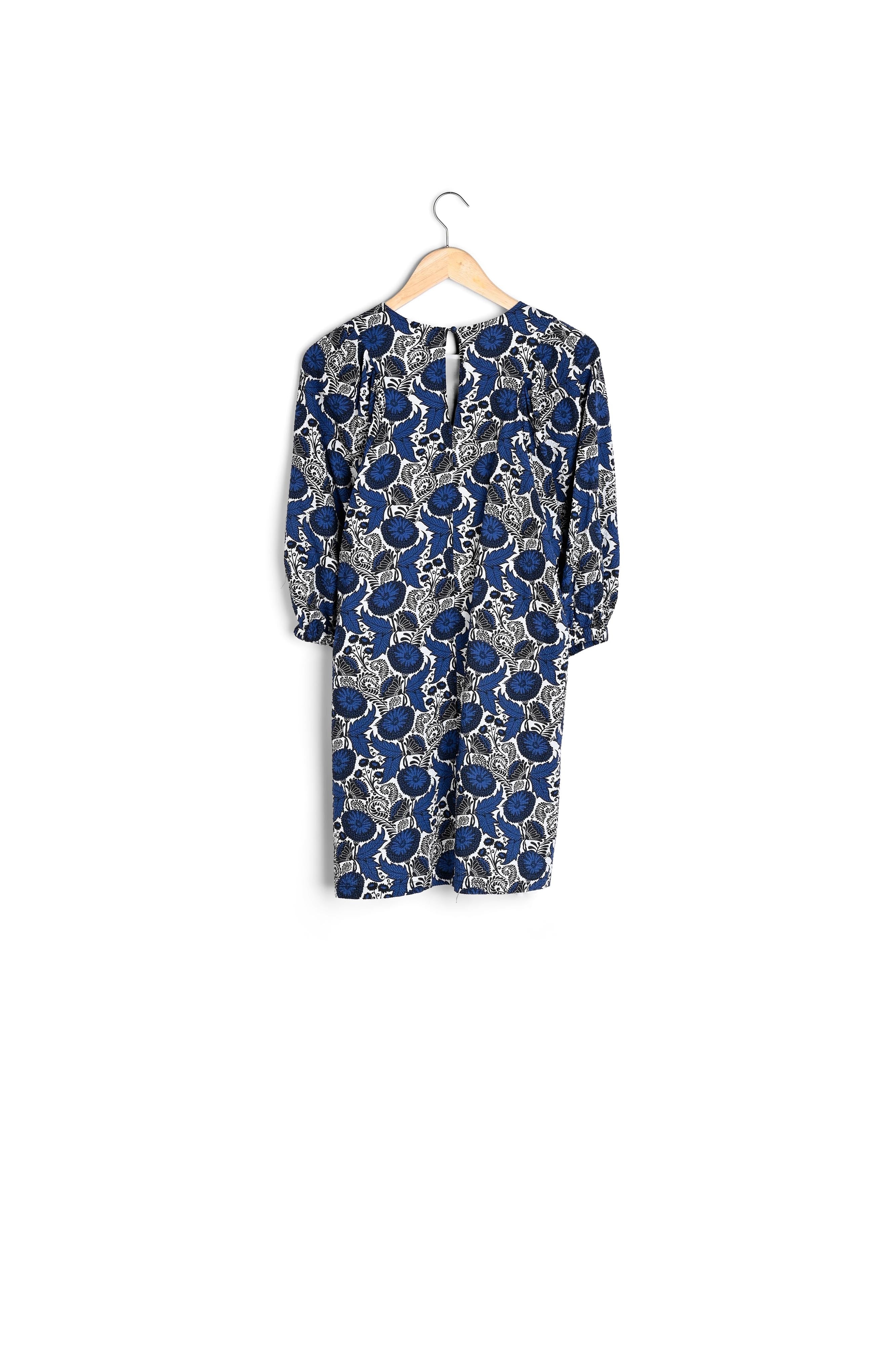 Robe imprimée en coton bleu marine Noeline Faume - seconde main