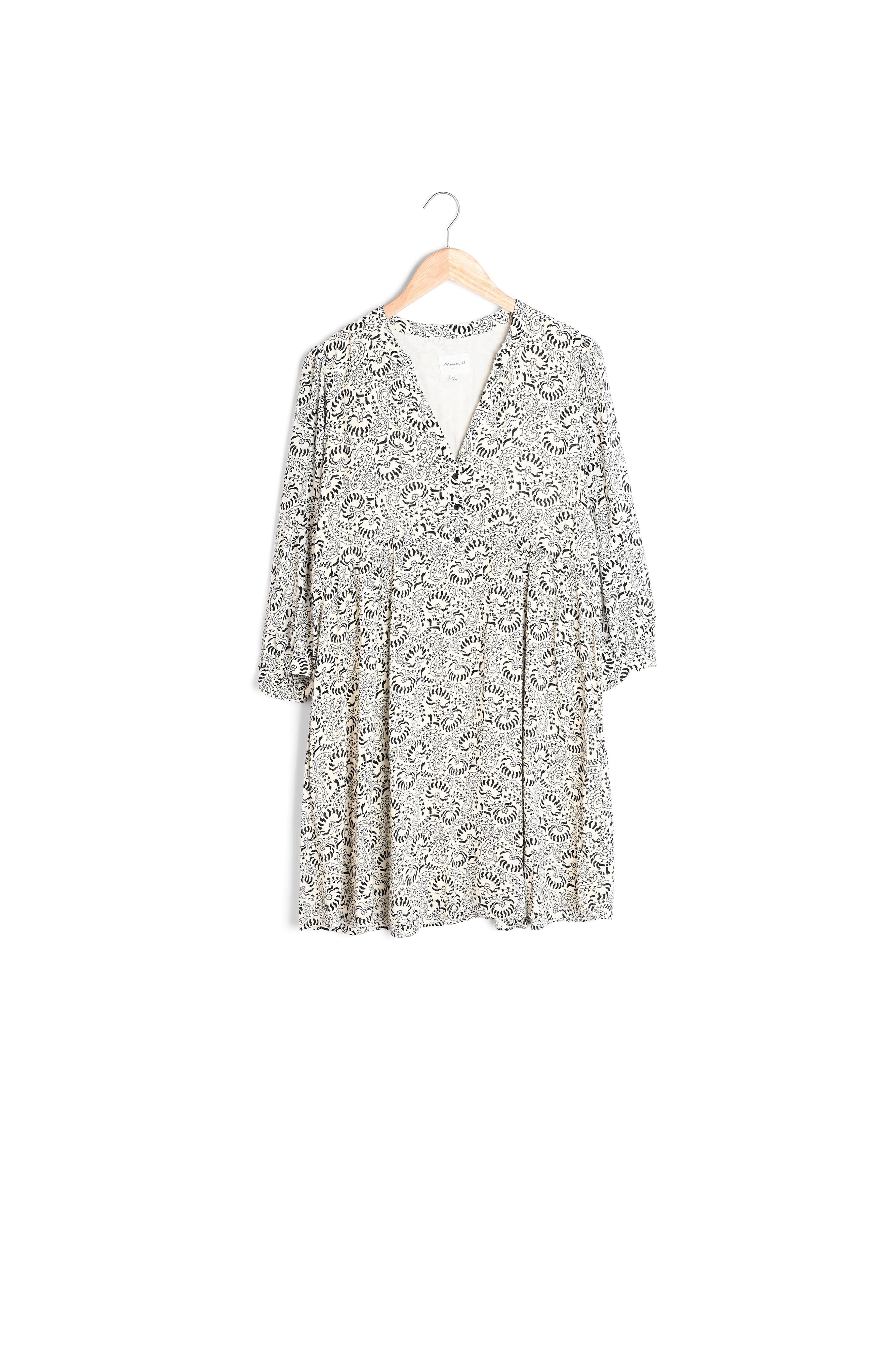 Robe écrue imprimée Calypso Faume - seconde main