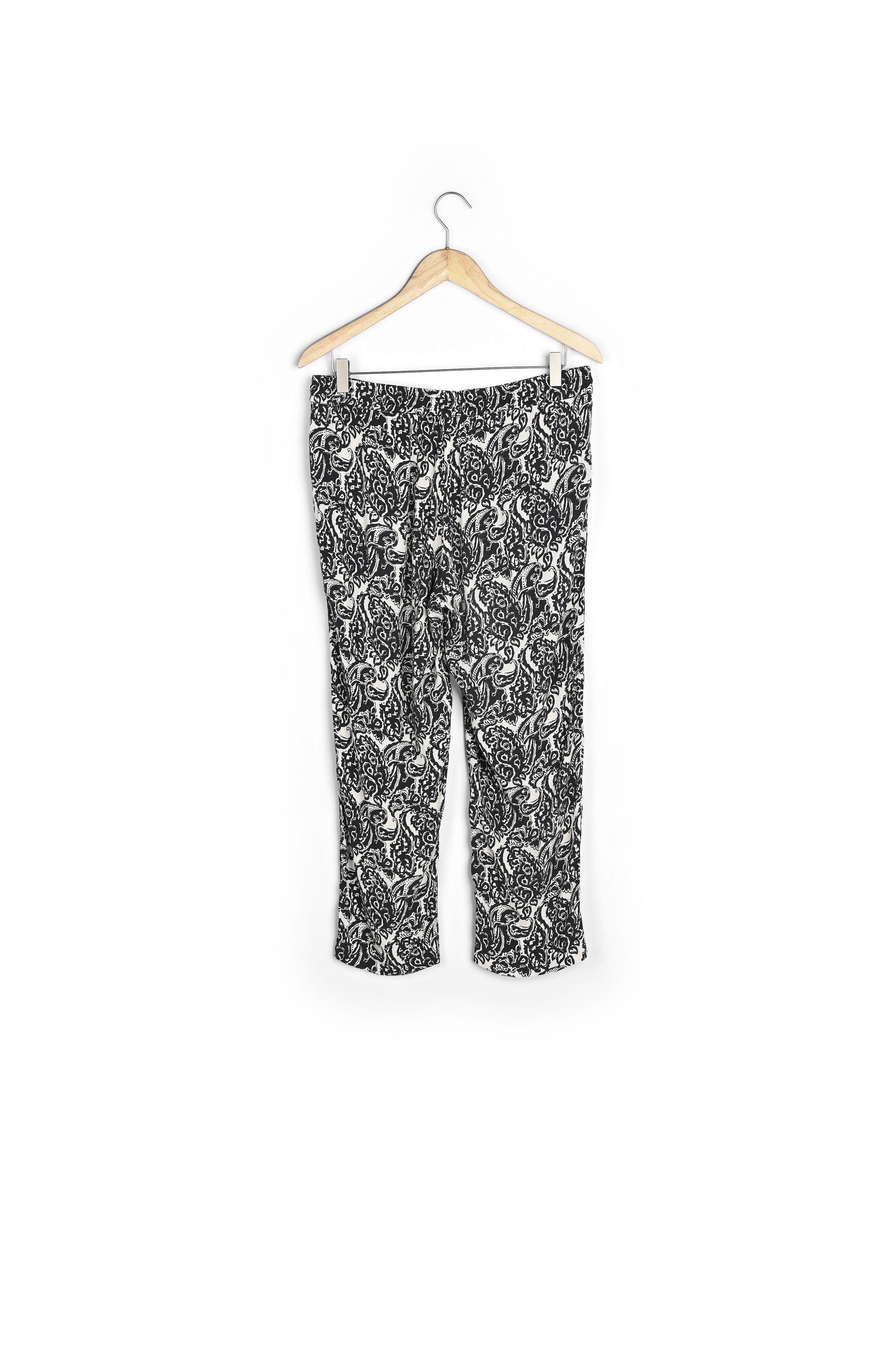 Pantalon en coton imprimé noir et blanc Frahim Faume - seconde main