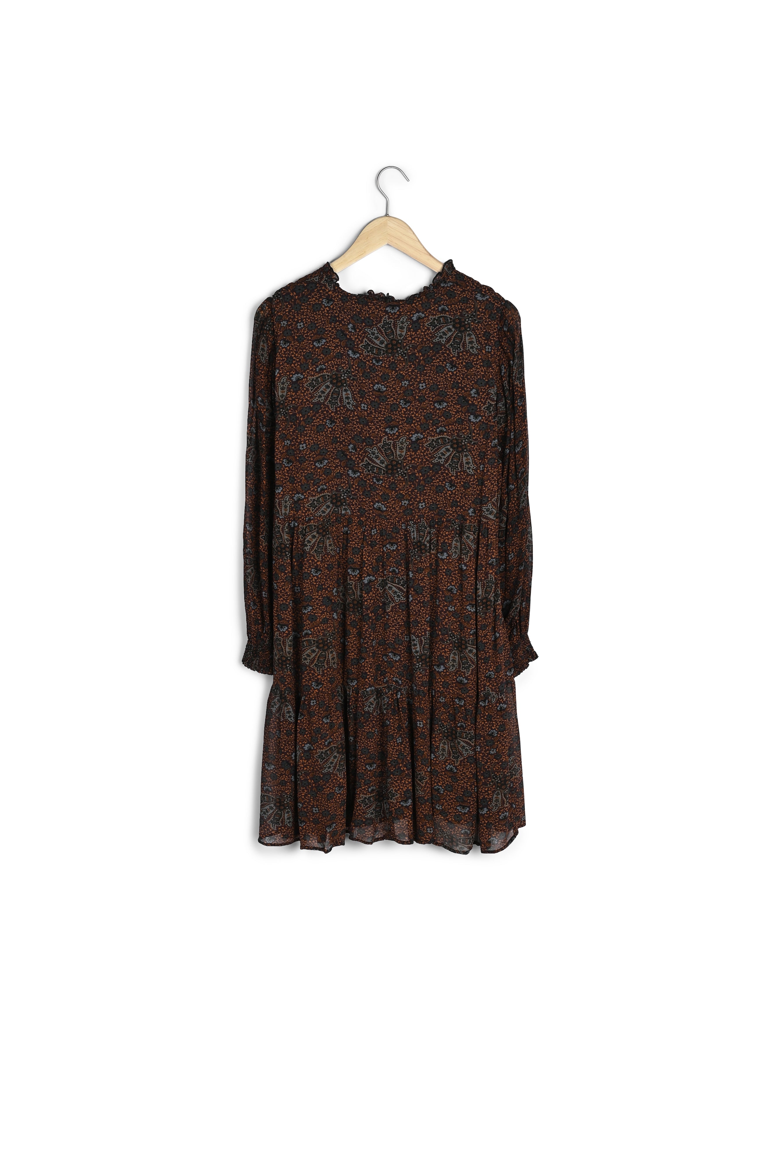 Robe courte imprimée marron Naty Faume - seconde main