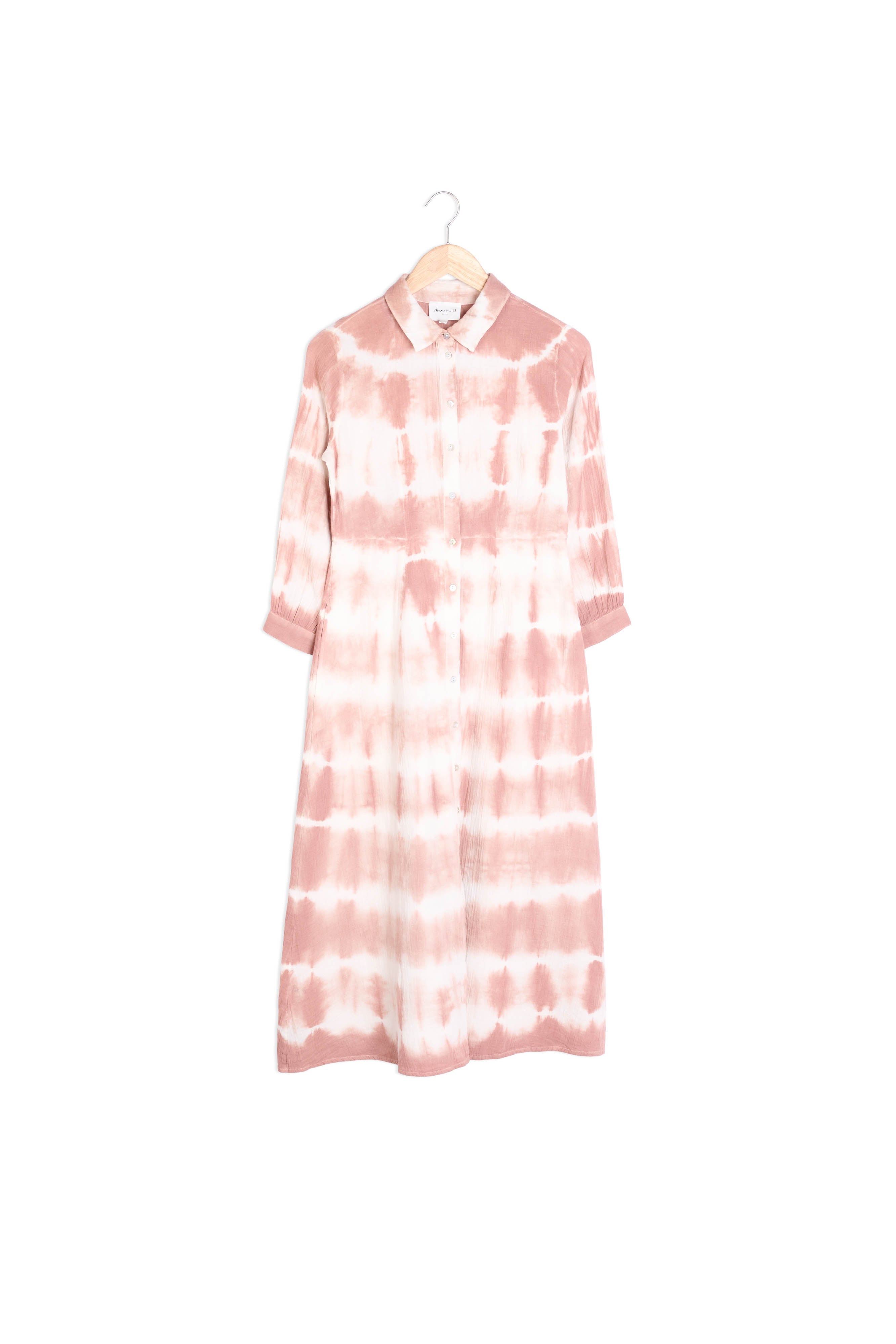 Robe longue tie and dye en coton poudre Laurice Faume - seconde main