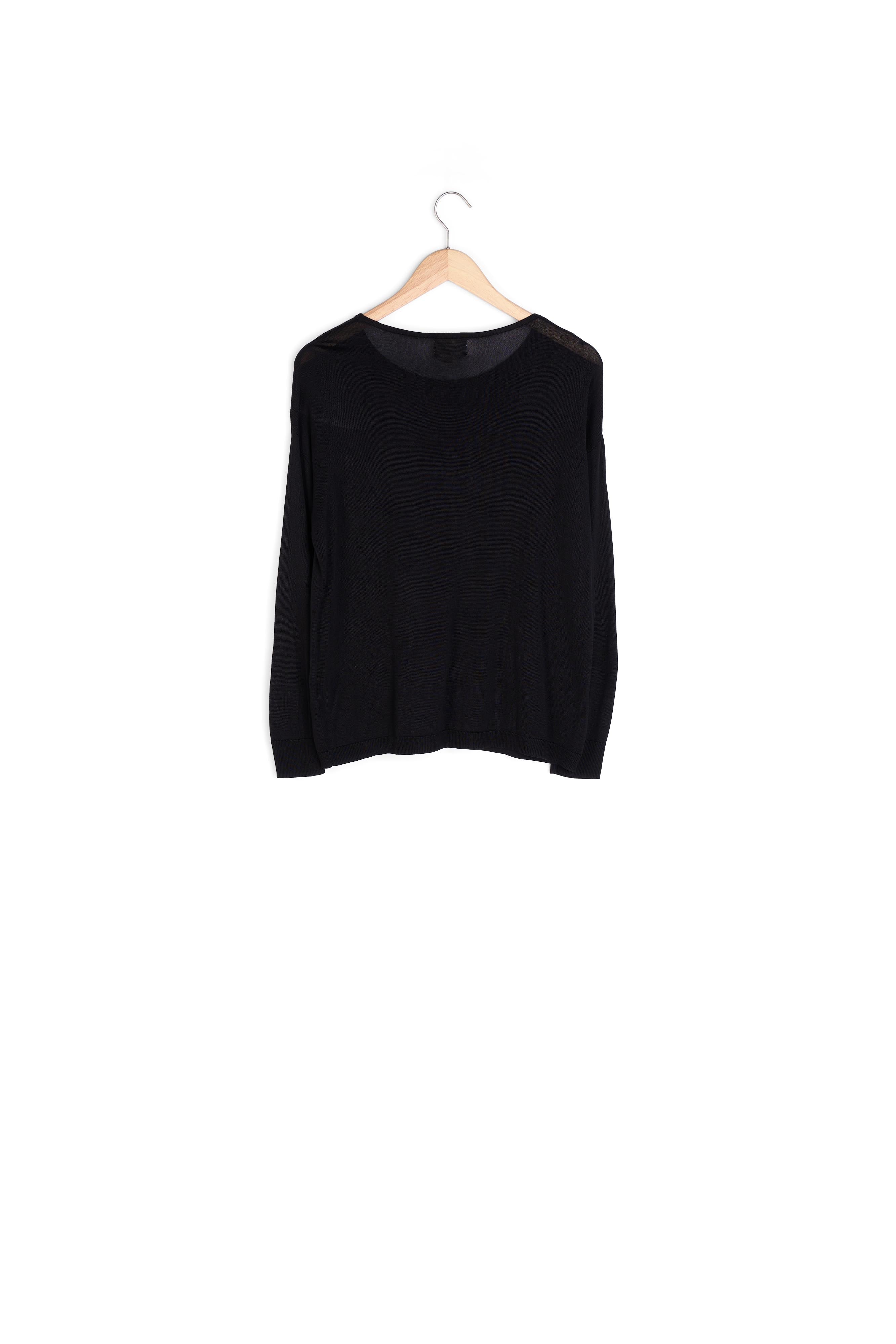 Pull noir en viscose Bettina Faume - seconde main