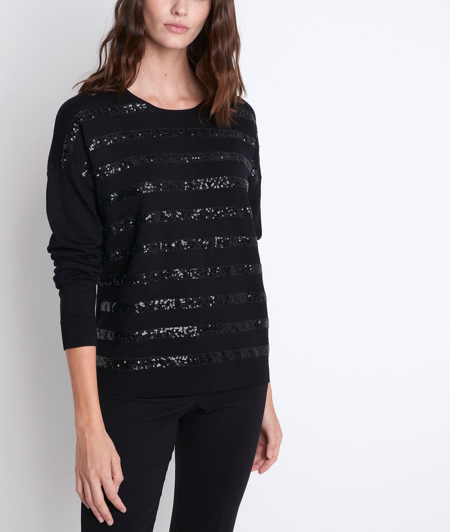 Pull rayé sequins Ryad Faume - seconde main