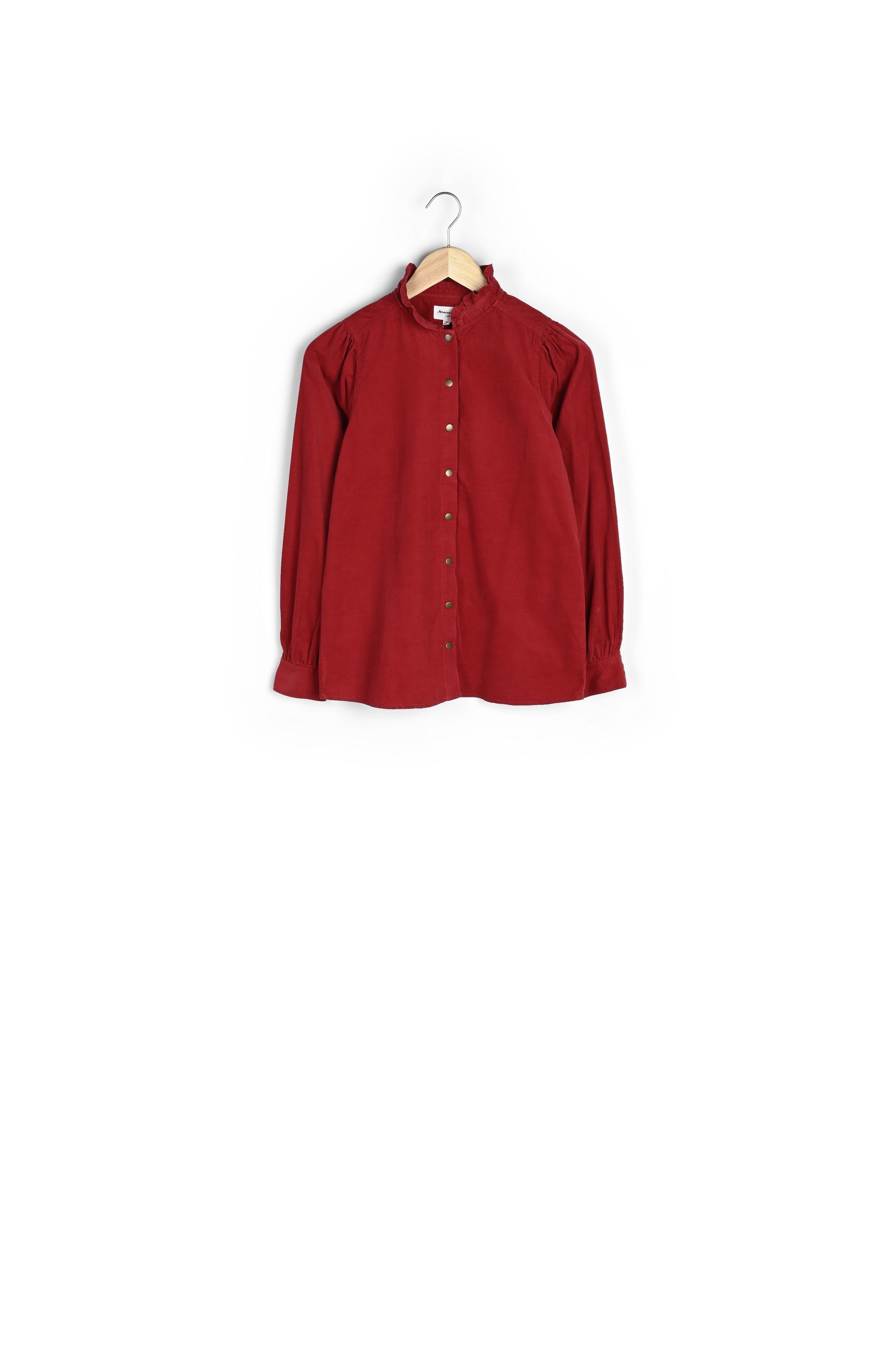 Surchemise rouge en velours Jeraldine Faume - seconde main