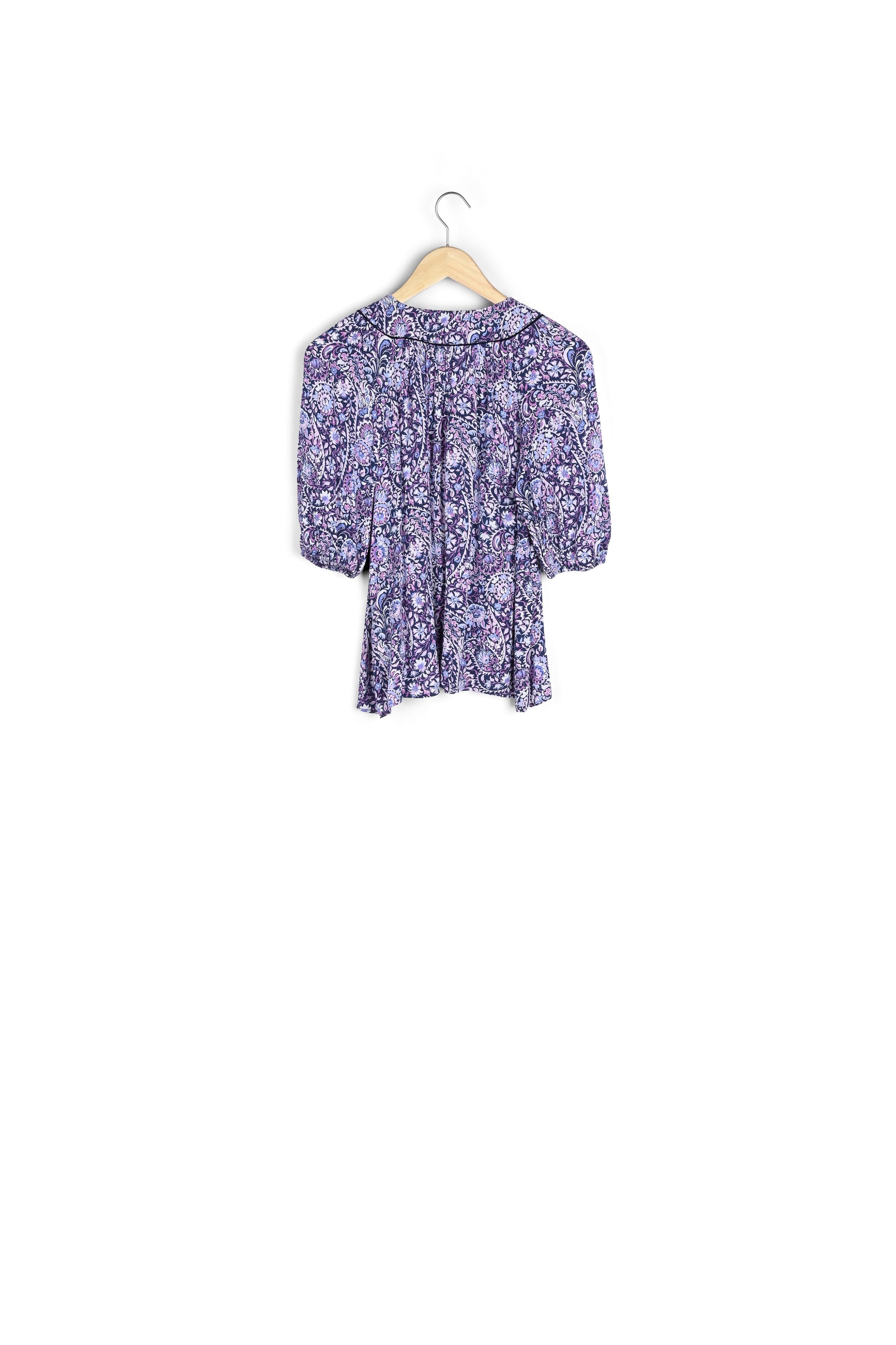 Blouse imprimée bleue Tollya bis Faume - seconde main