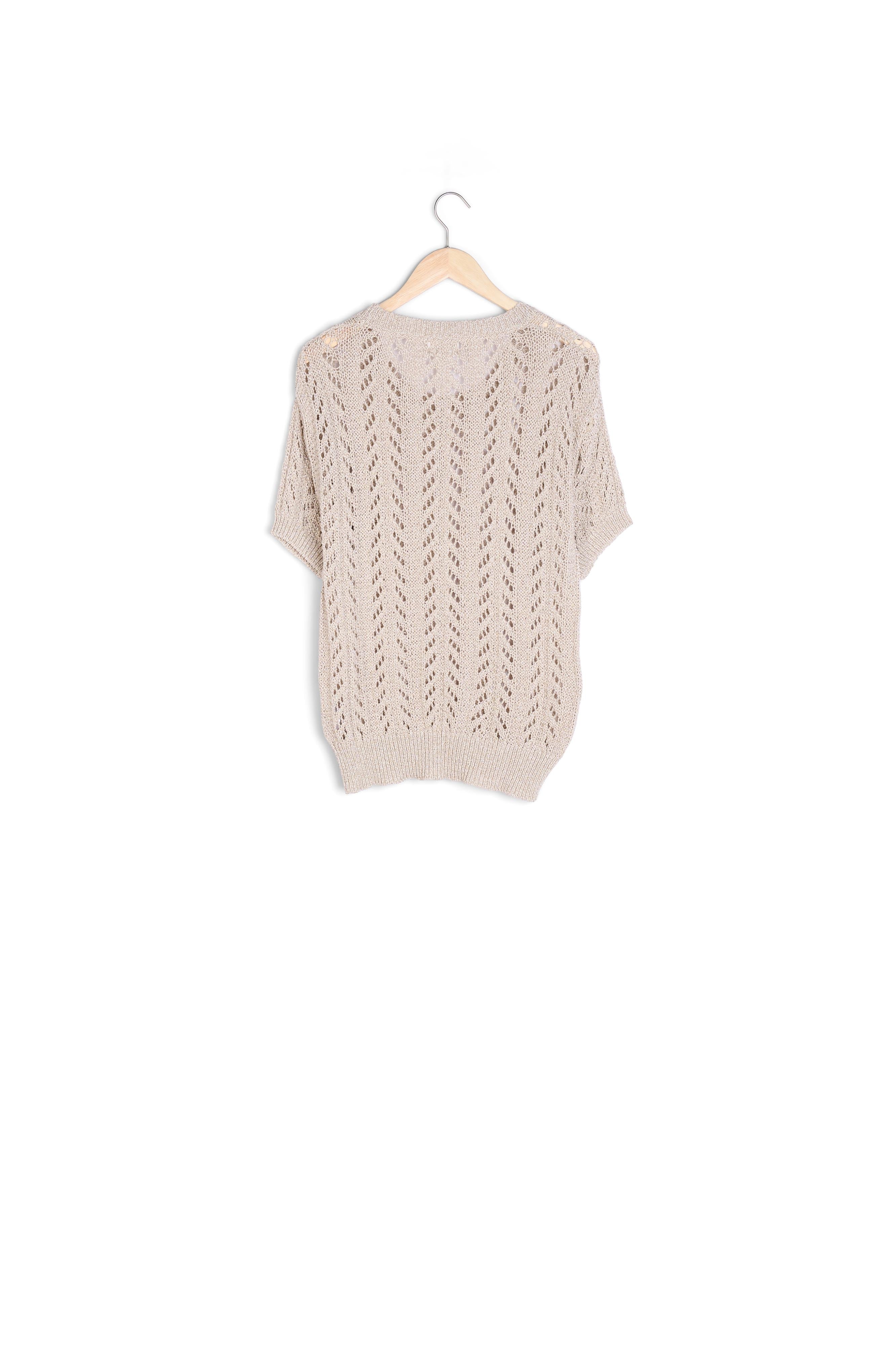 Pull ajouré doré Aimy Faume - seconde main