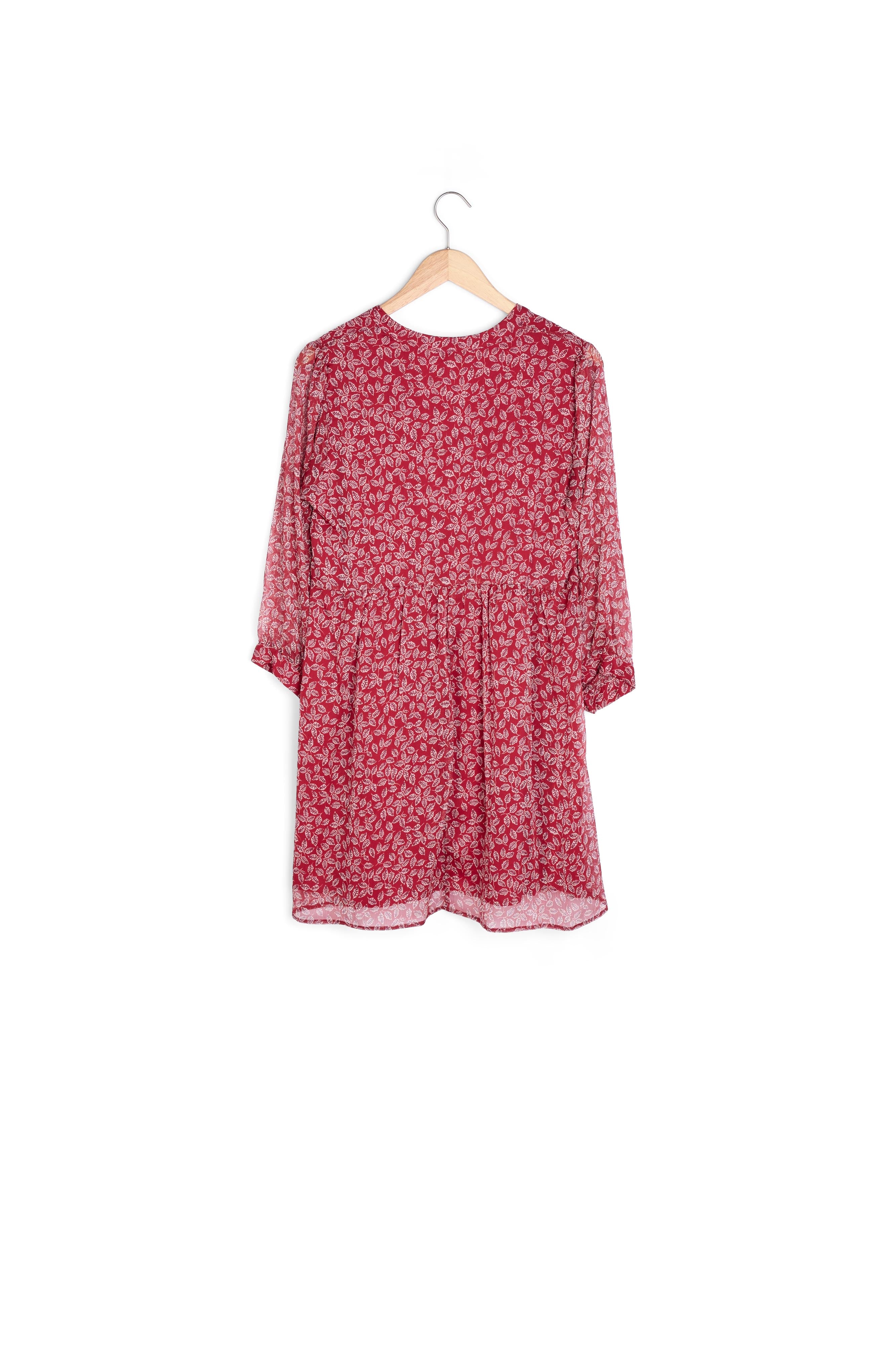 Robe rouge imprimé fleuri Calypso Faume - seconde main