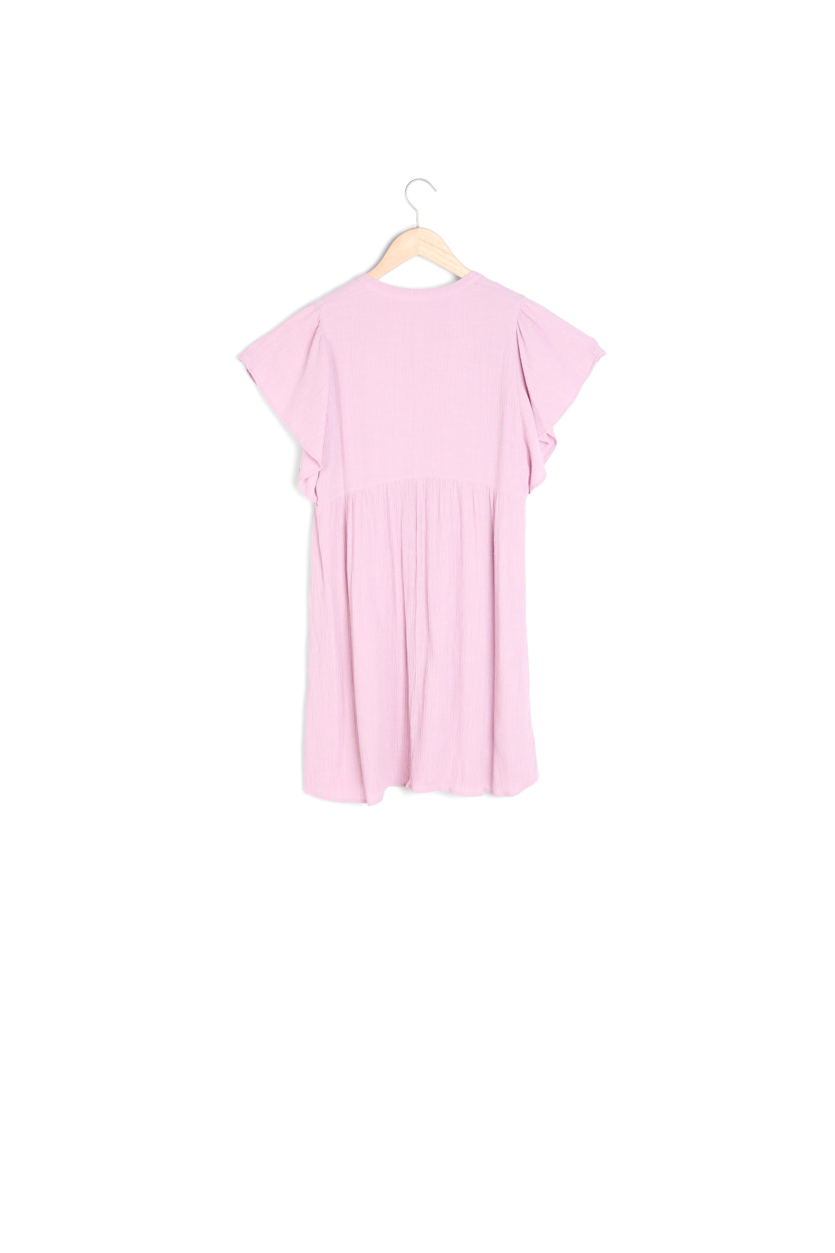 Robe en crêpe trapèze mauve Callo Faume - seconde main