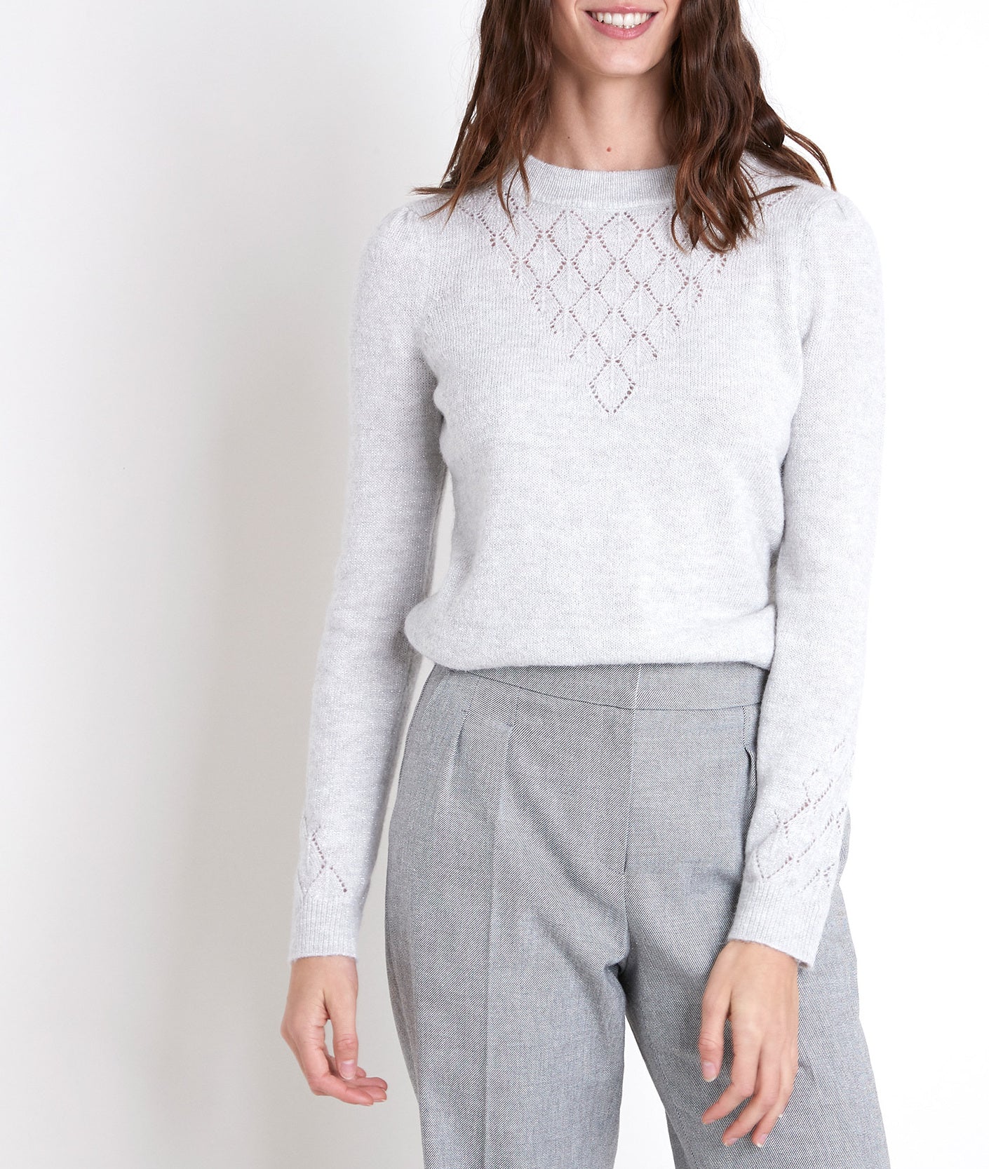 Pull en polyamide recyclé gris Aleck Faume - seconde main