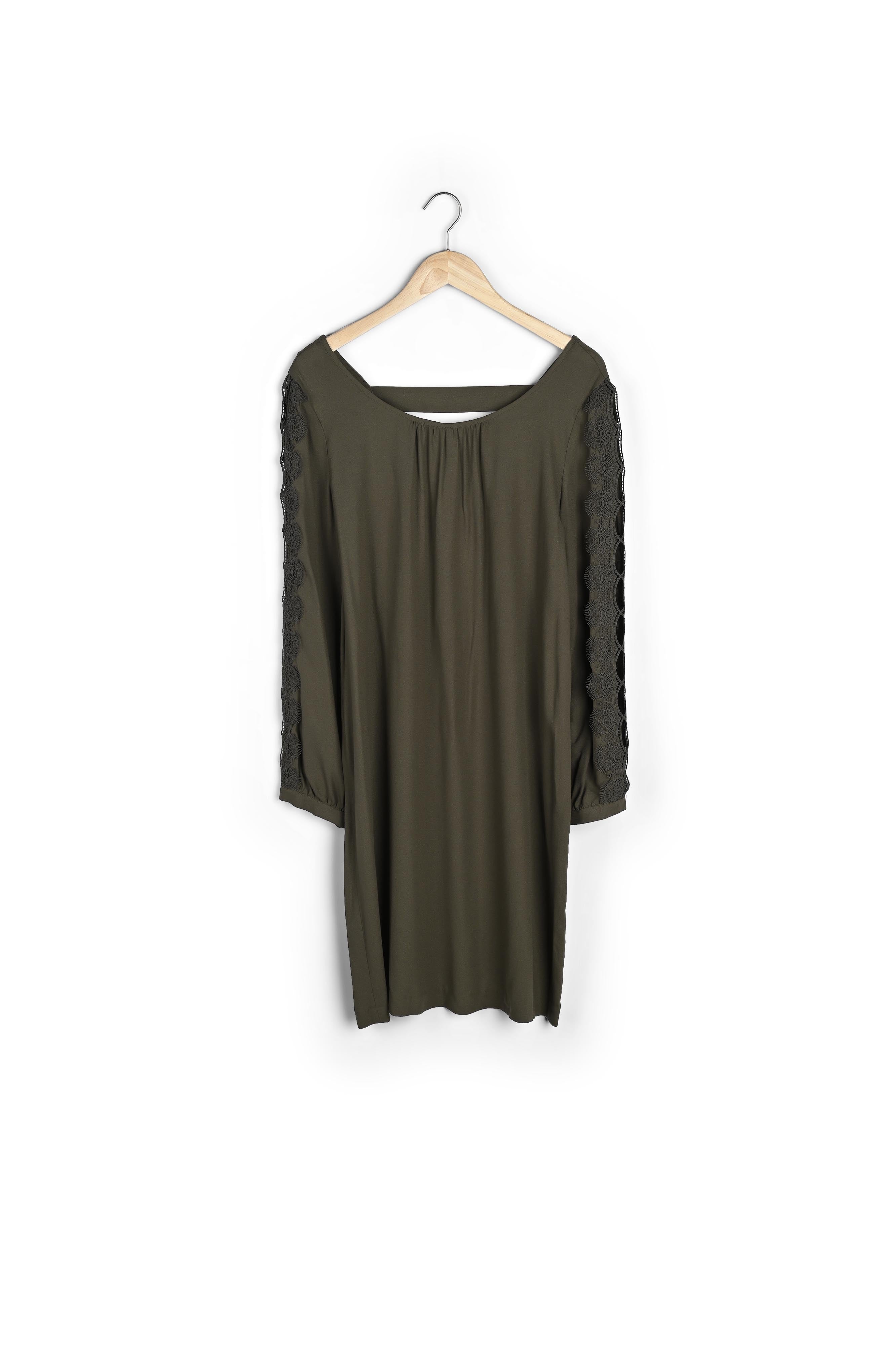 Robe droite fluide kaki Istoria Faume - seconde main