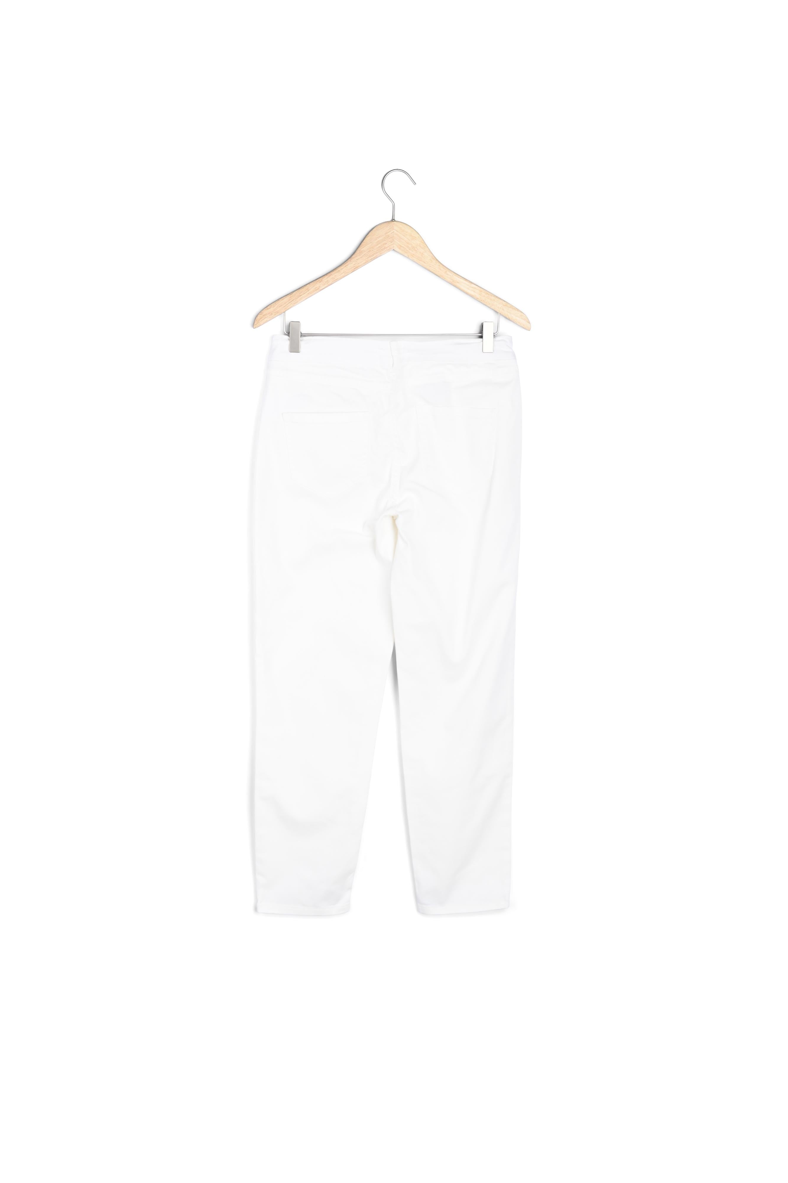 Jean mom à pinces en coton crème Bonnie Faume - seconde main