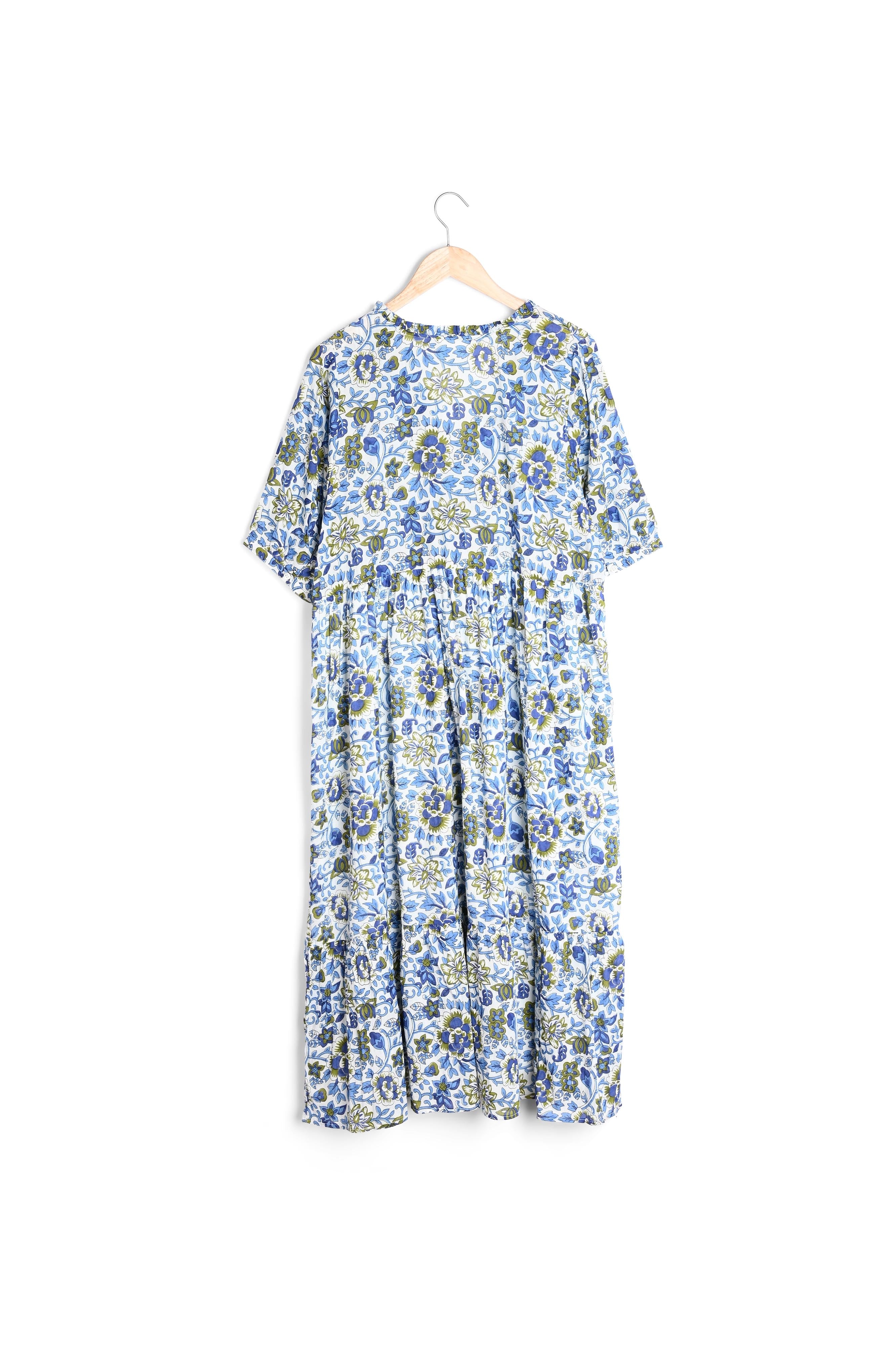 Robe longue imprimée blanc Hedia Faume - seconde main