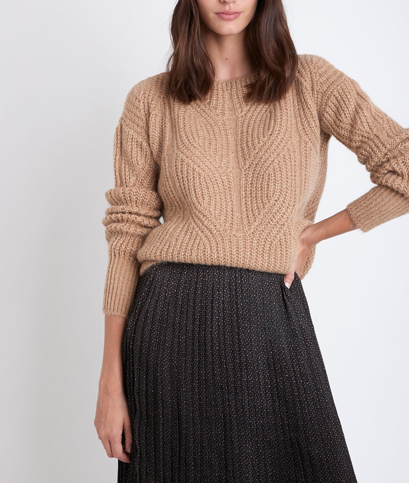 Pull en mohair mélangé ocre Rain Faume - seconde main