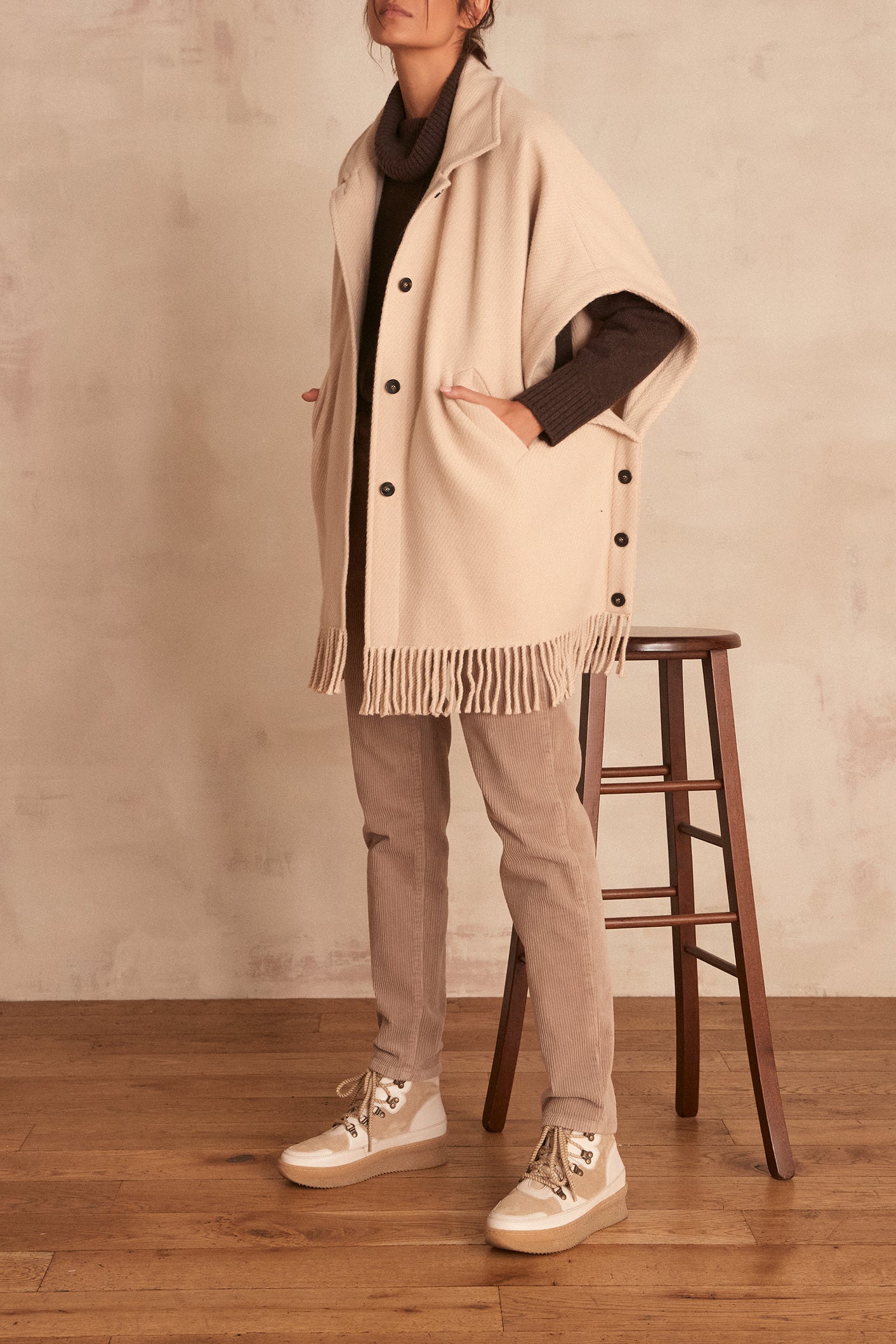 Pantalon chino en velours Farel Faume - seconde main