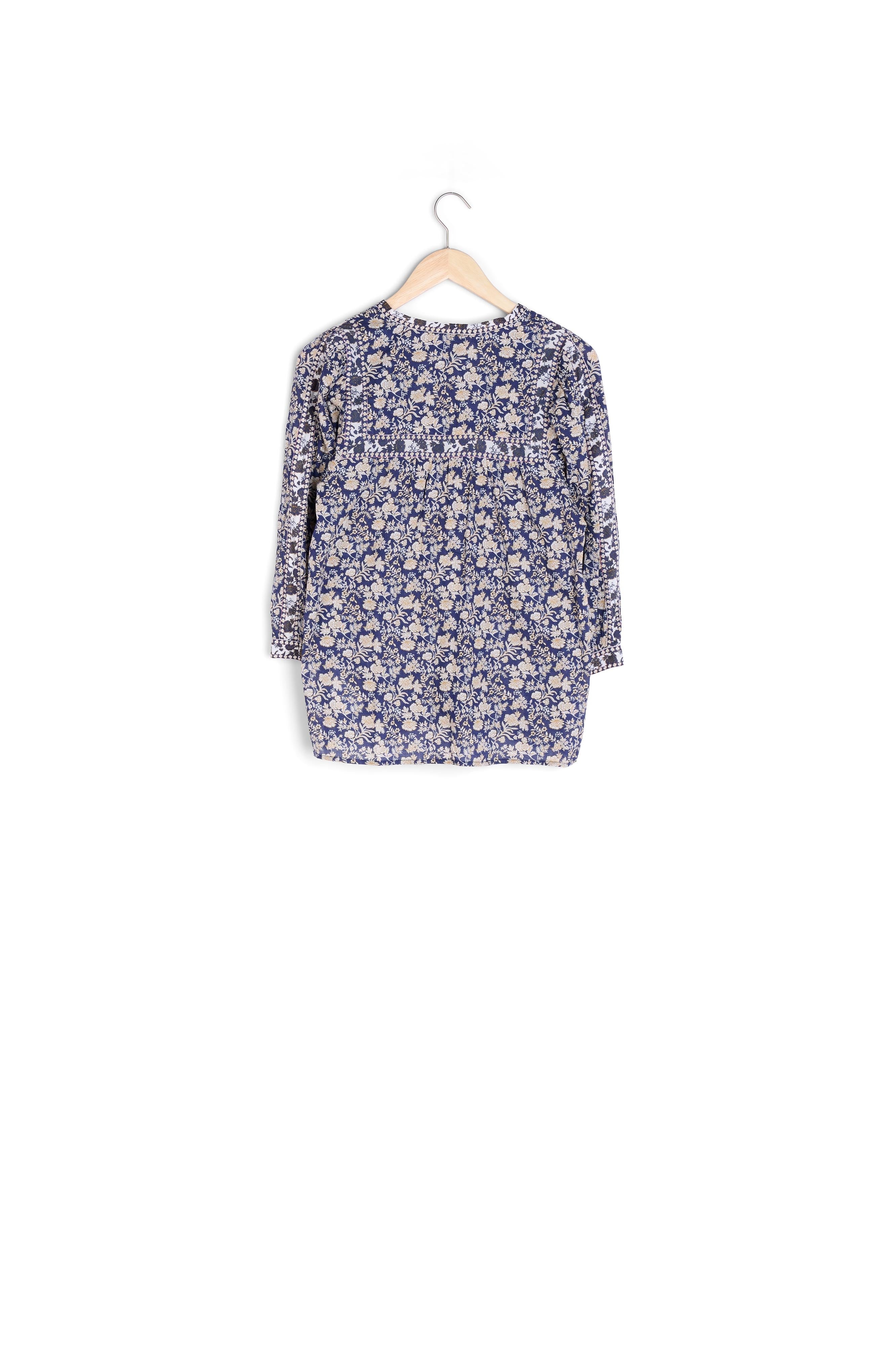 Blouse marine imprimé fleuri Tippi Faume - seconde main
