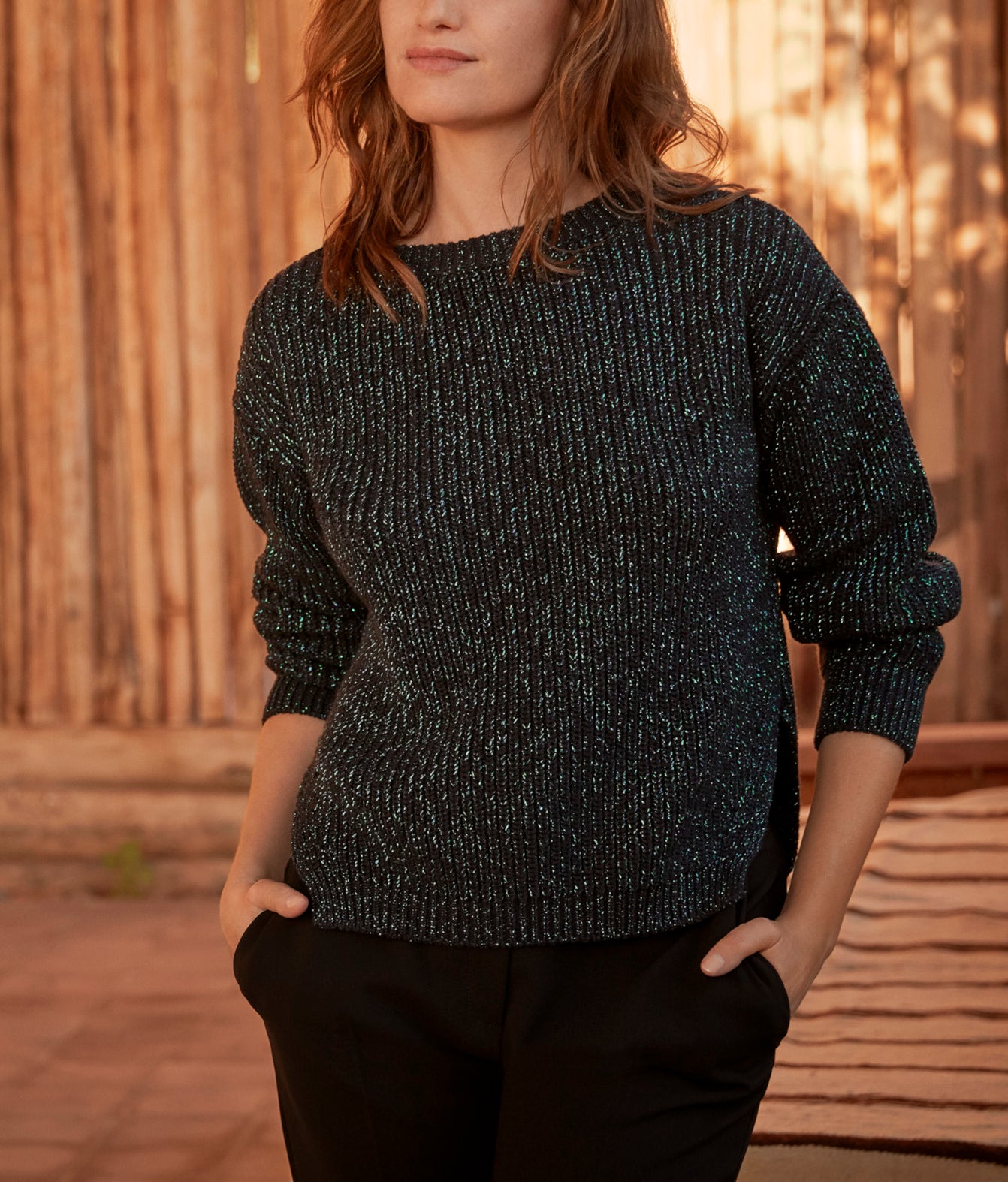 Pull marine brillant Astro Faume - seconde main