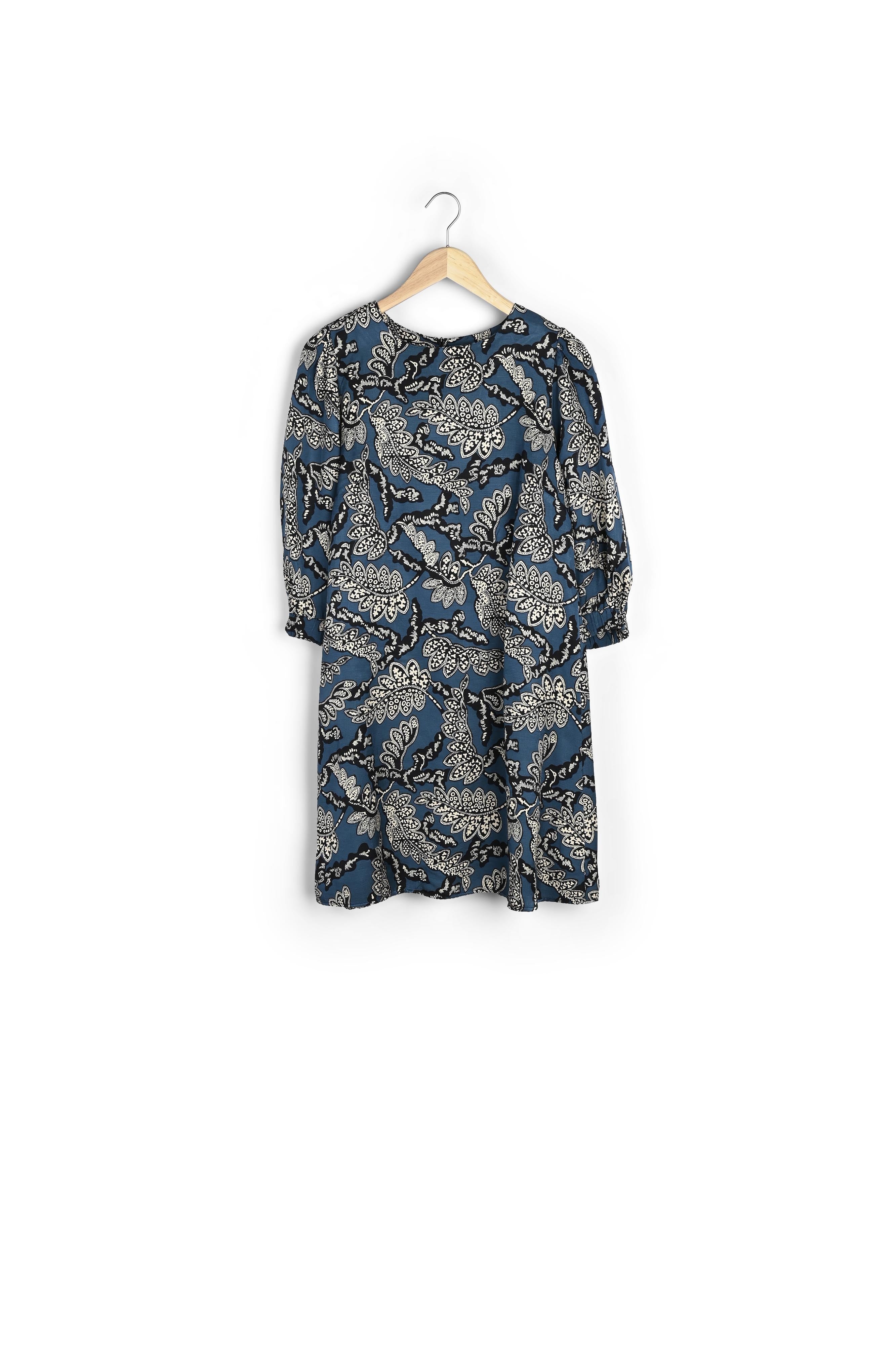 Robe courte droite imprimée pétrole Noella Faume - seconde main