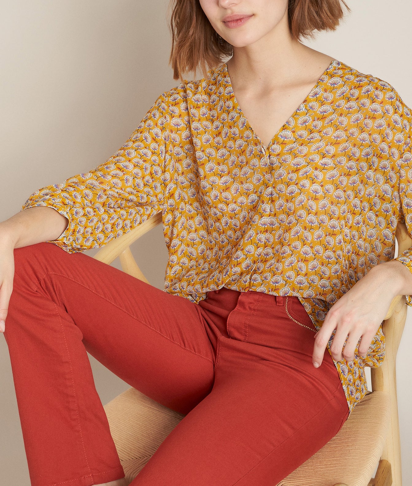 L'Original 123 : jean droit brique Sonia Faume - seconde main