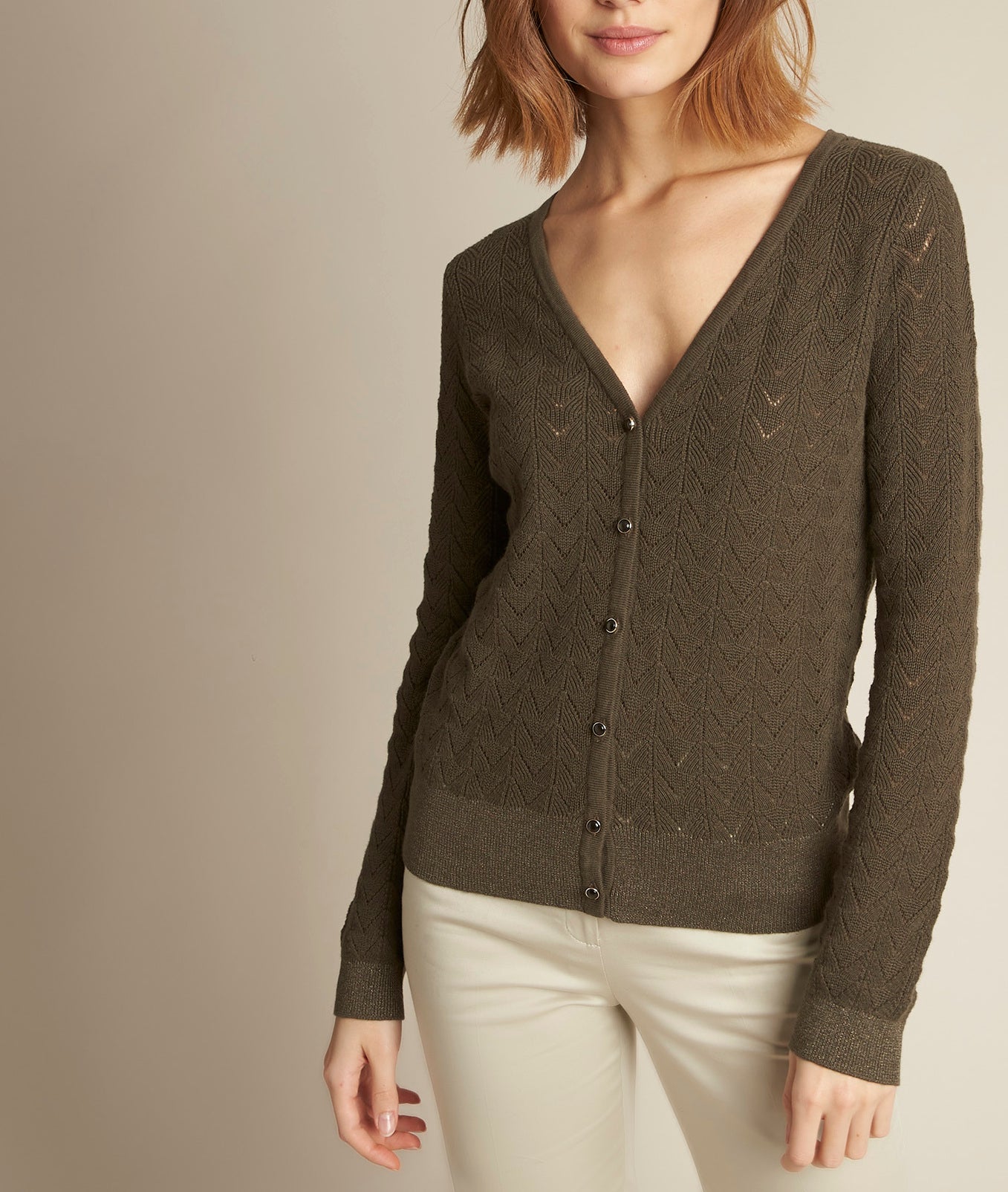 Gilet ajouré kaki Dalmatien Faume - seconde main