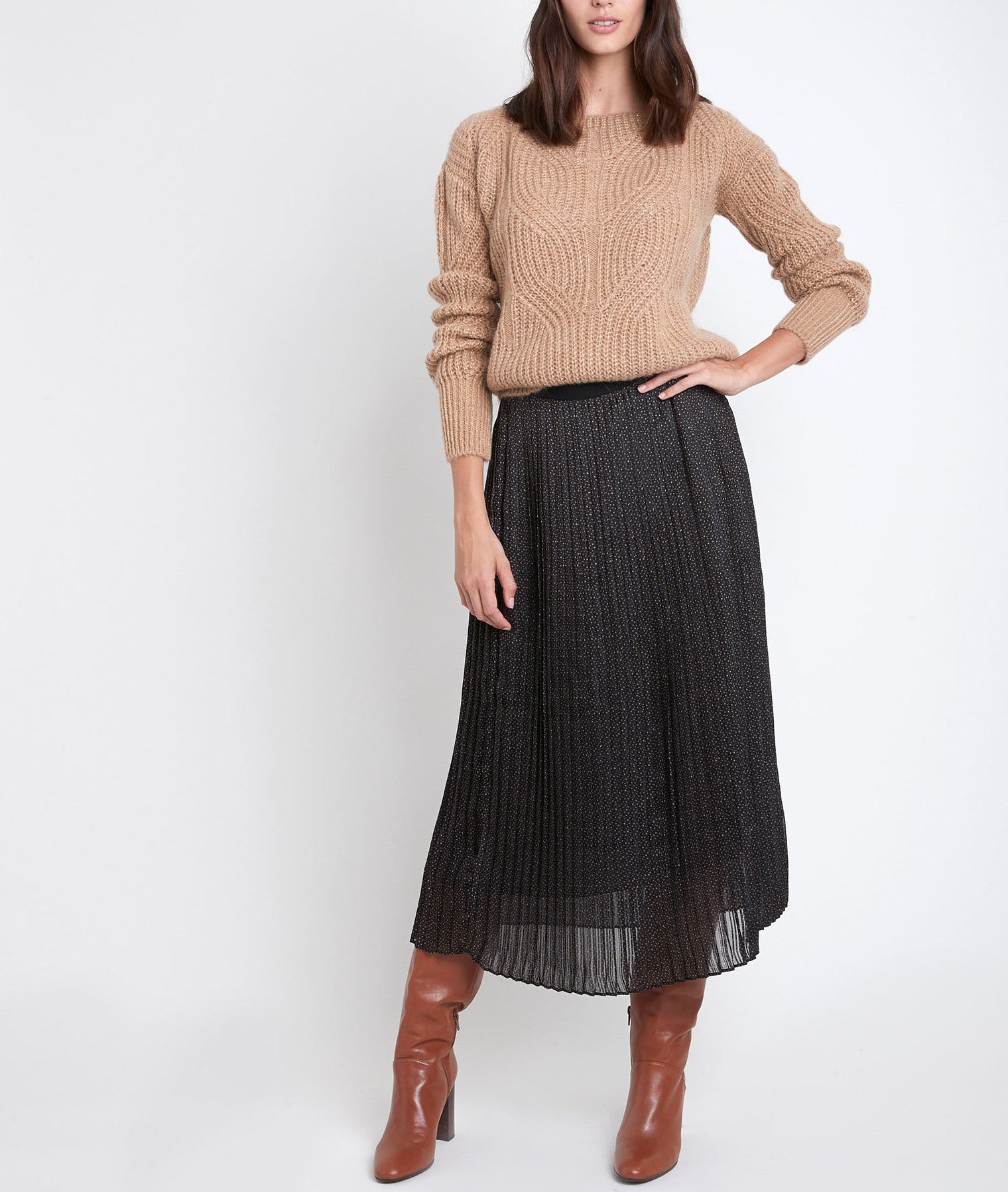 Jupe longue plissée Bulle Faume - seconde main