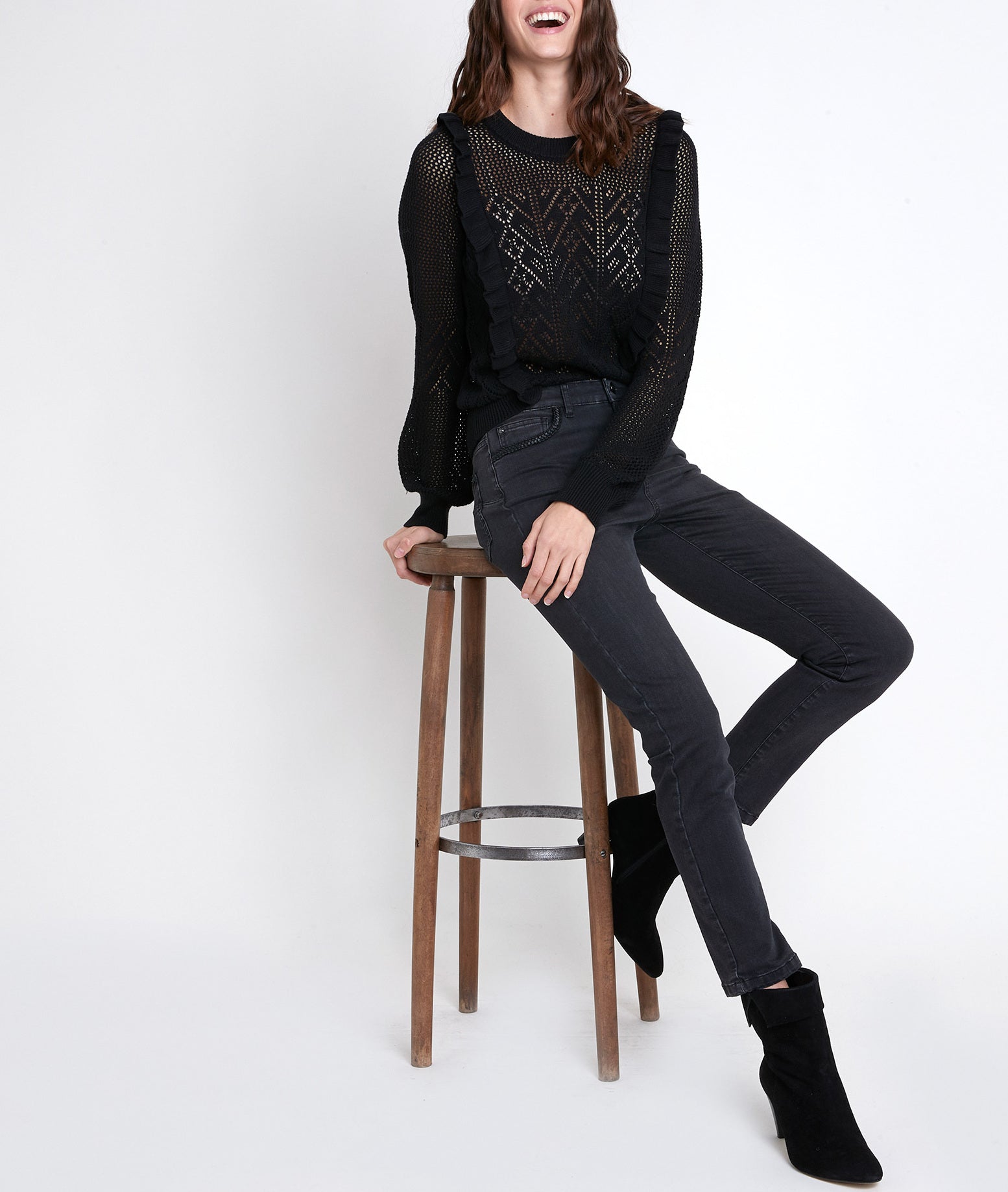 Pull ajouré à volants Aloha Faume - seconde main