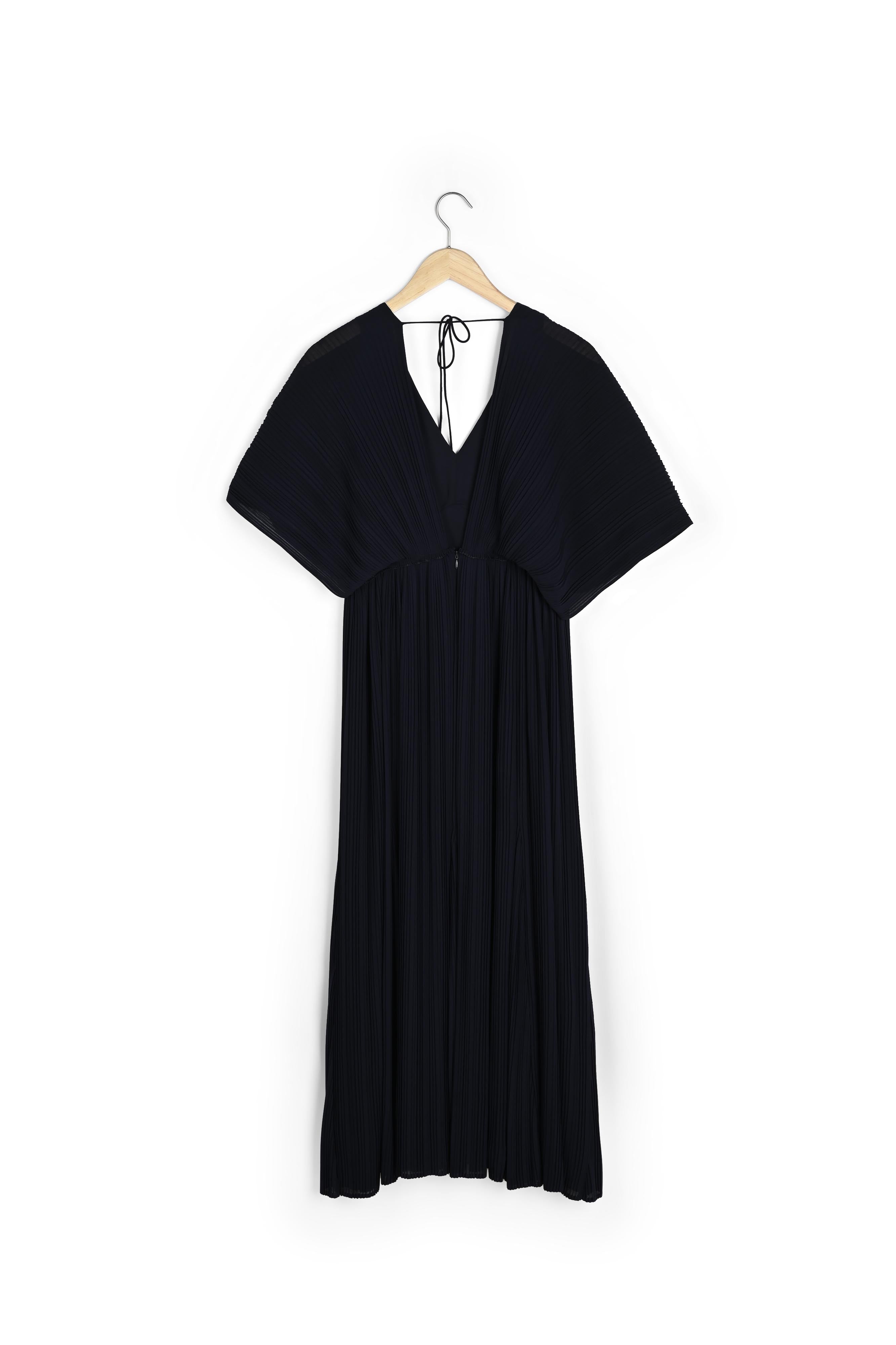 Robe longue plissée marine Marion Faume - seconde main