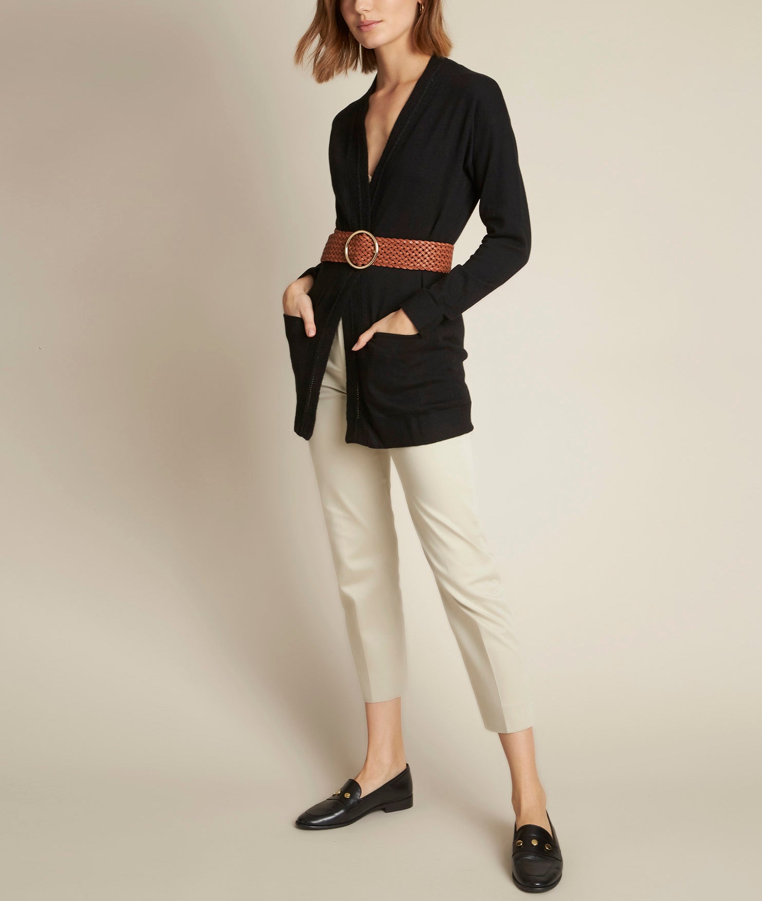 Gilet long noir Domino Faume - seconde main