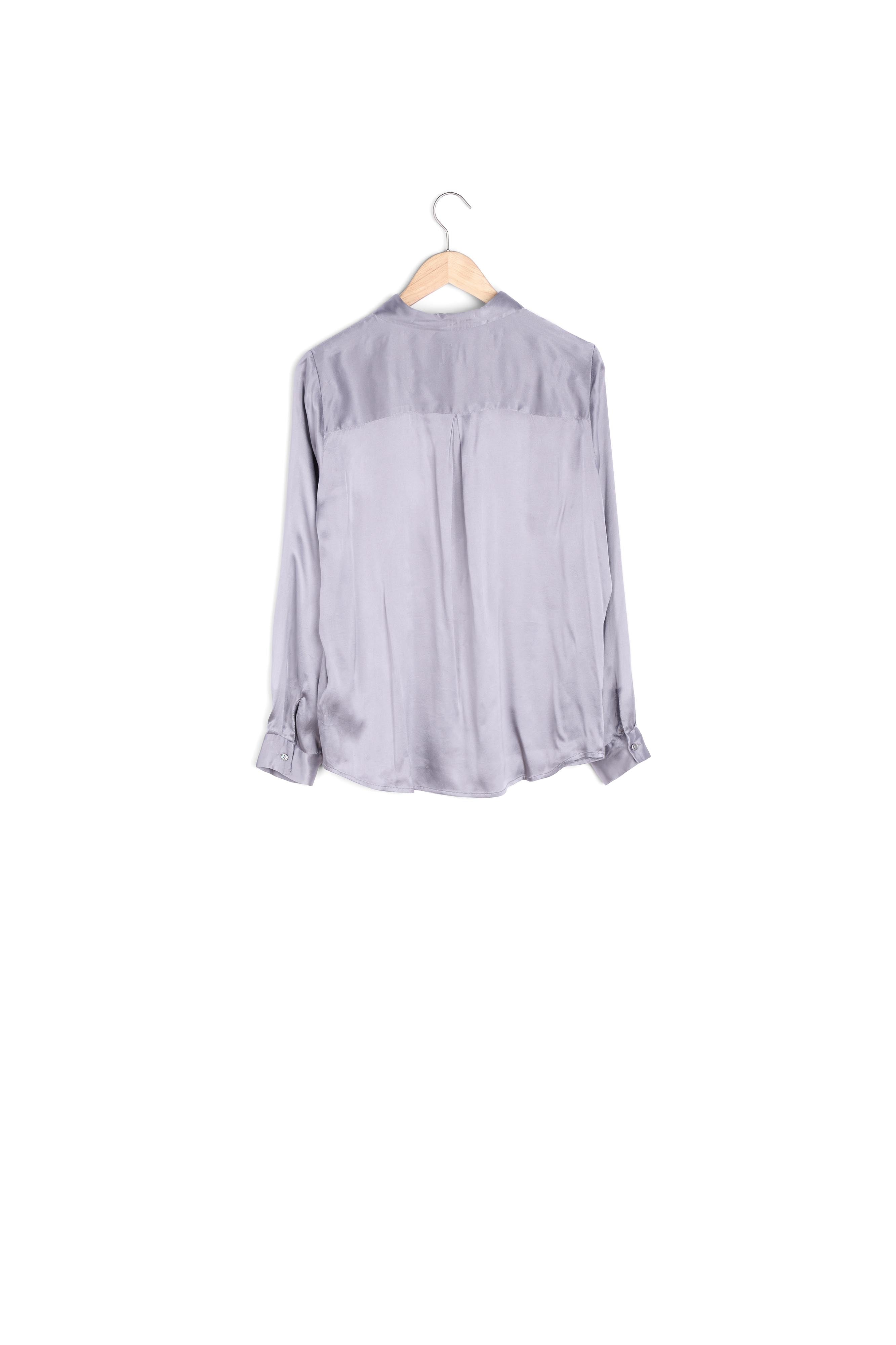 Blouse en soie mélangée grise Jerry Faume - seconde main