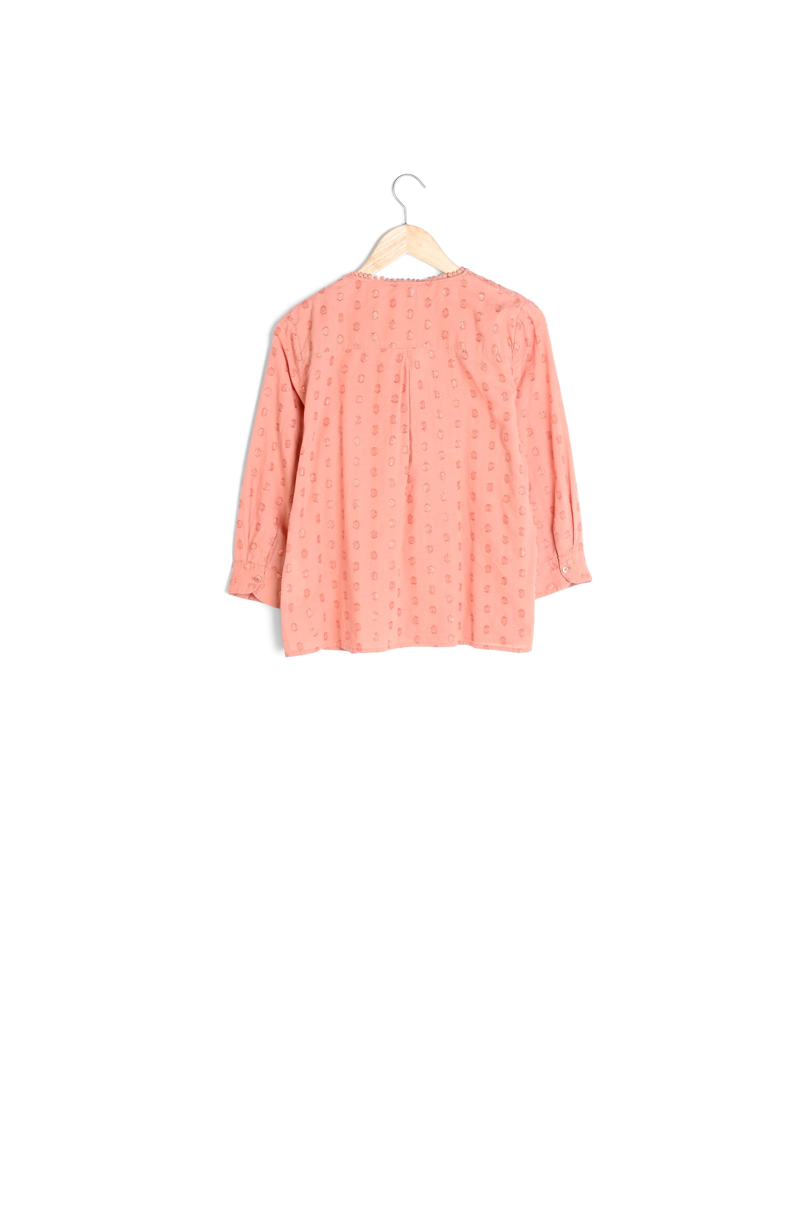 Blouse rose lurex Elma Faume - seconde main