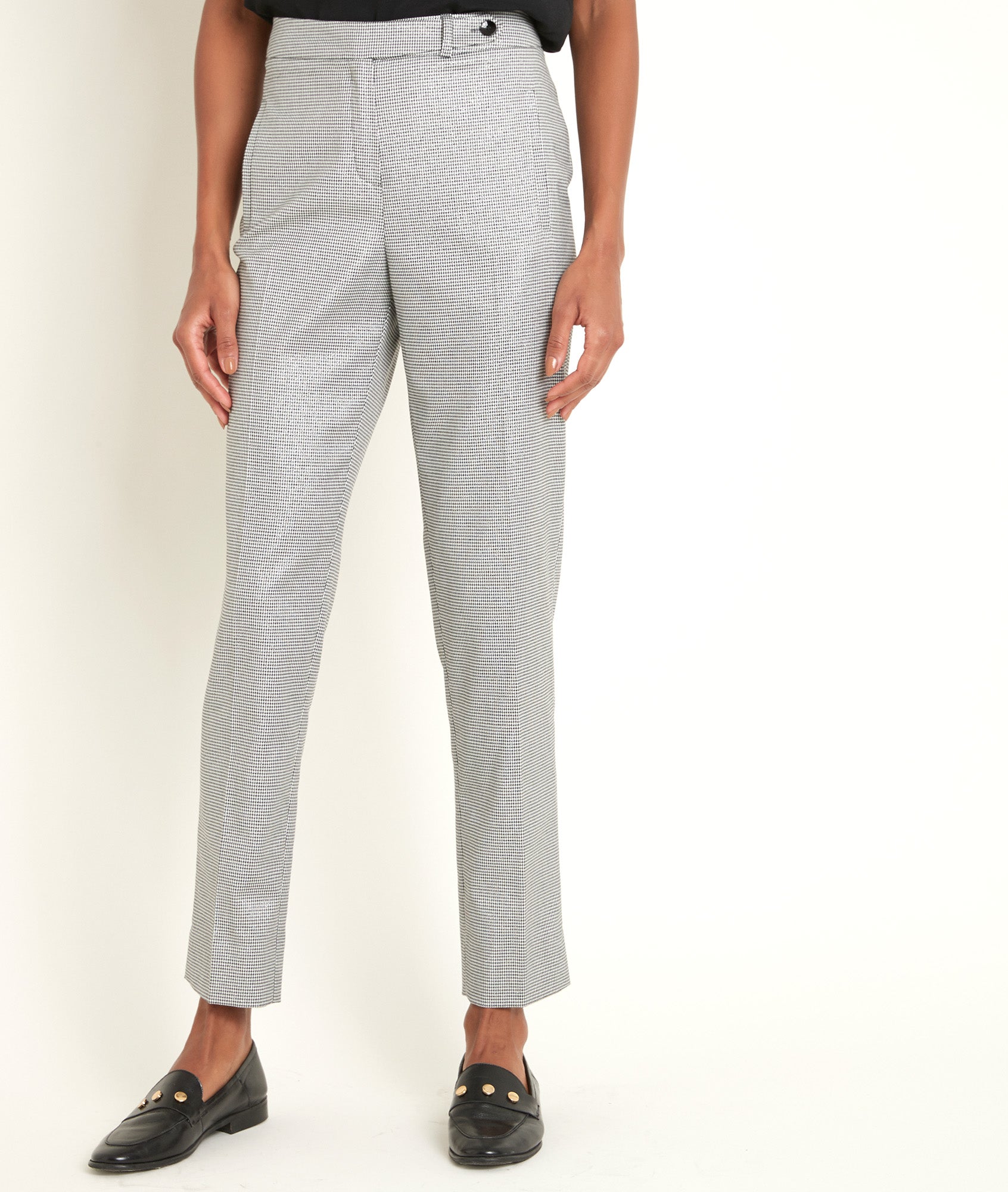 Pantalon cigarette pied de poule Lara Faume - seconde main