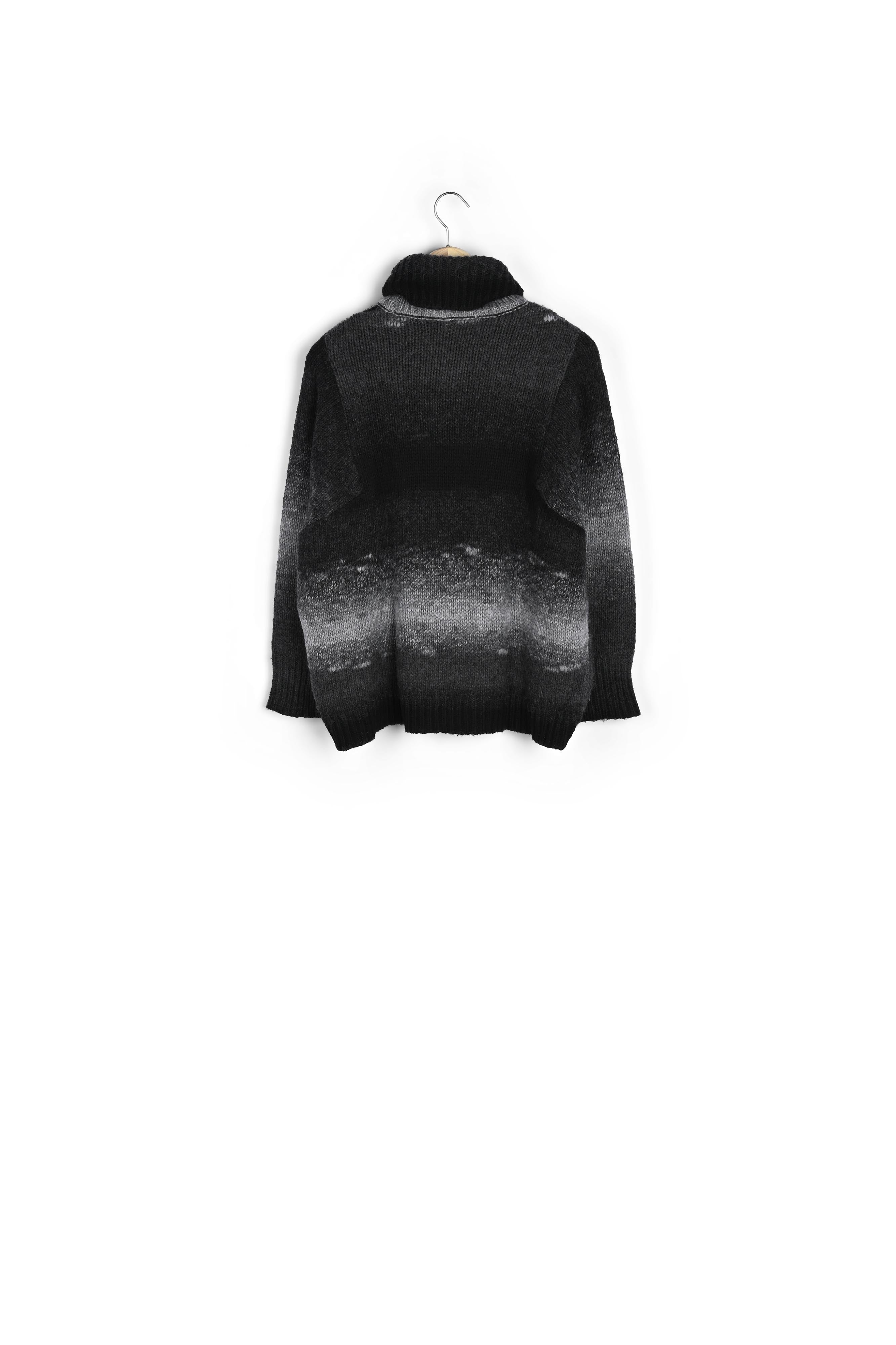 Pull col roulé dégradé noir Taj Faume - seconde main