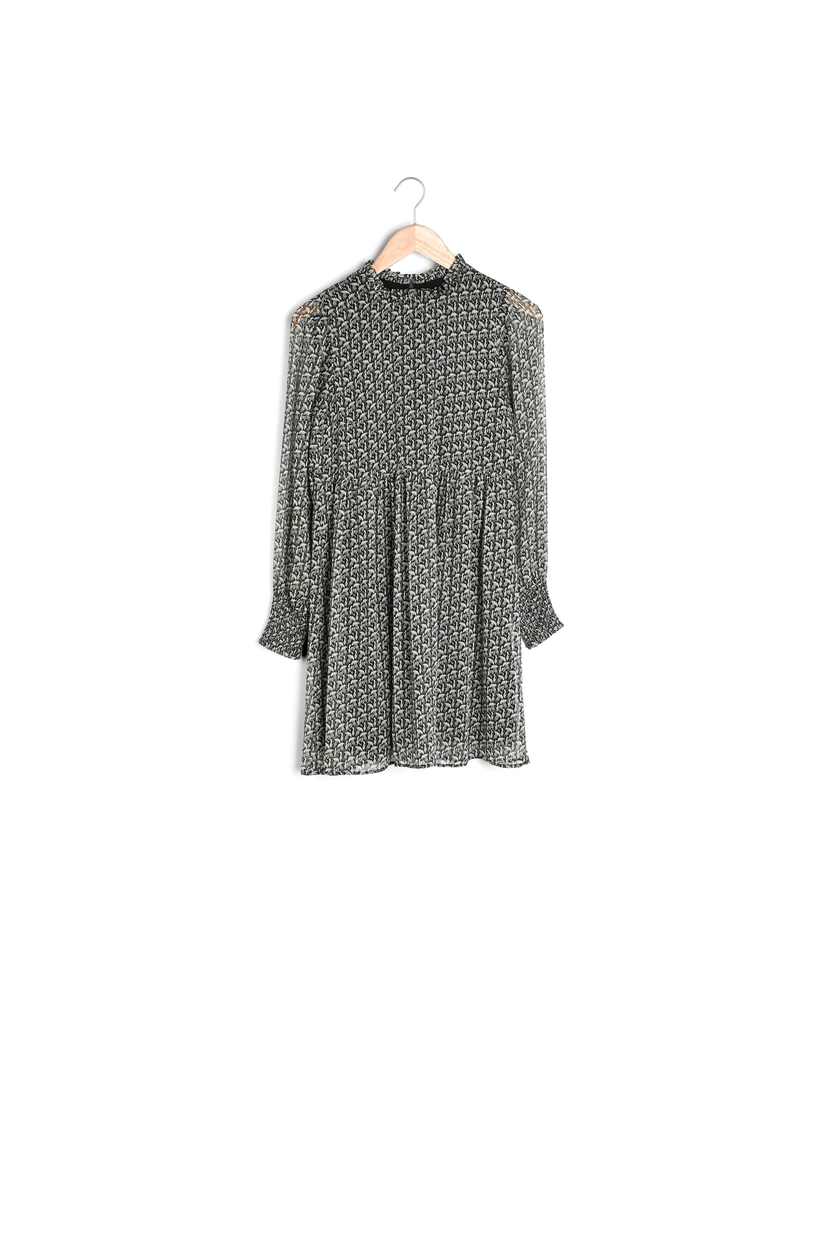 Robe courte imprimée vert sapin Shannel Faume - seconde main