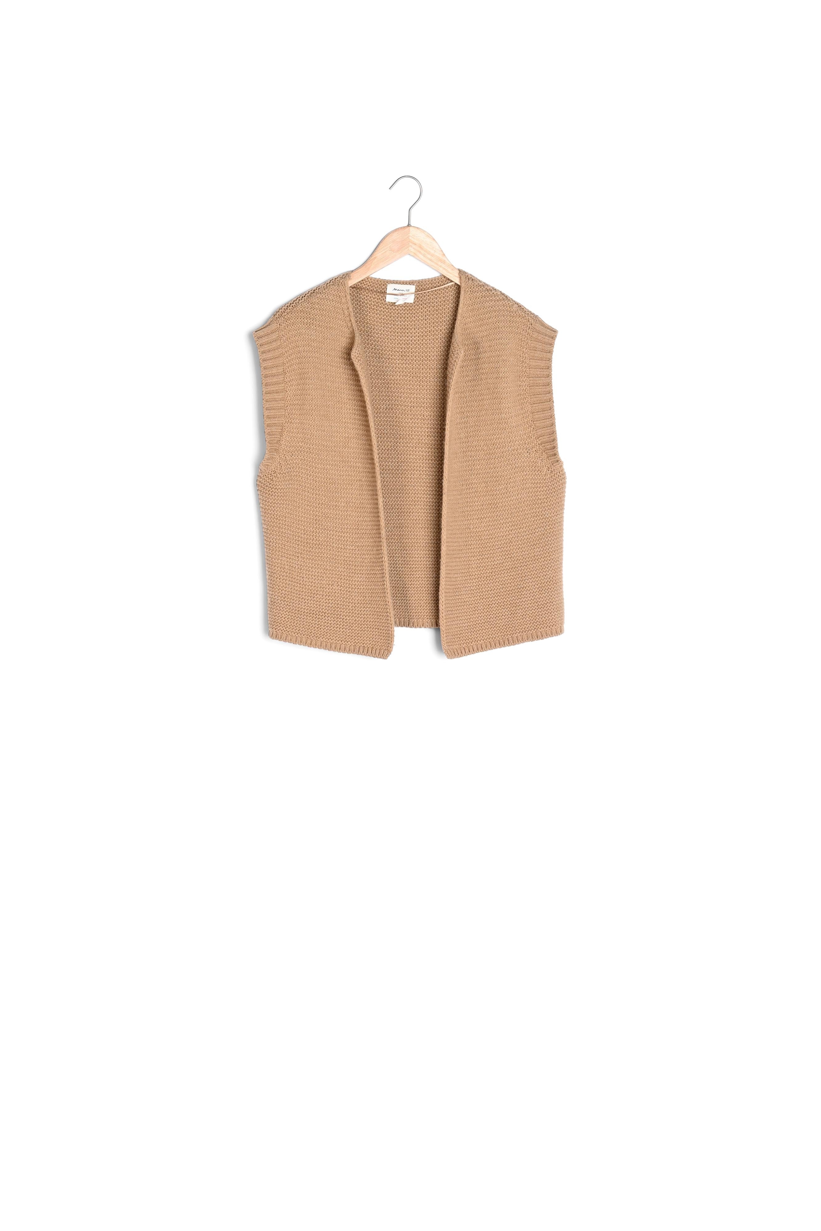 Gilet sans manches en laine beige Baldini Faume - seconde main