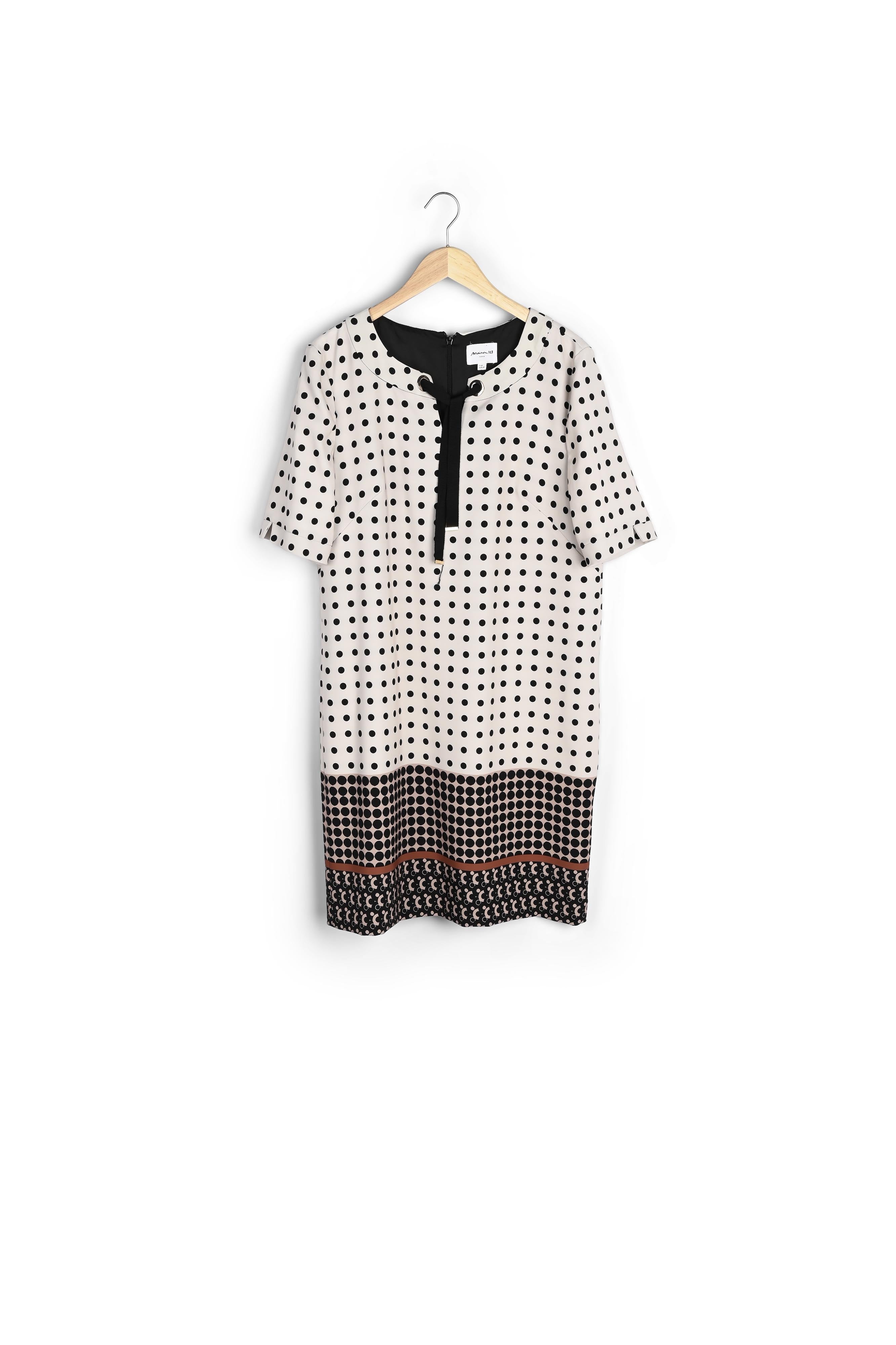 Robe beige imprimé pois Iliane Faume - seconde main