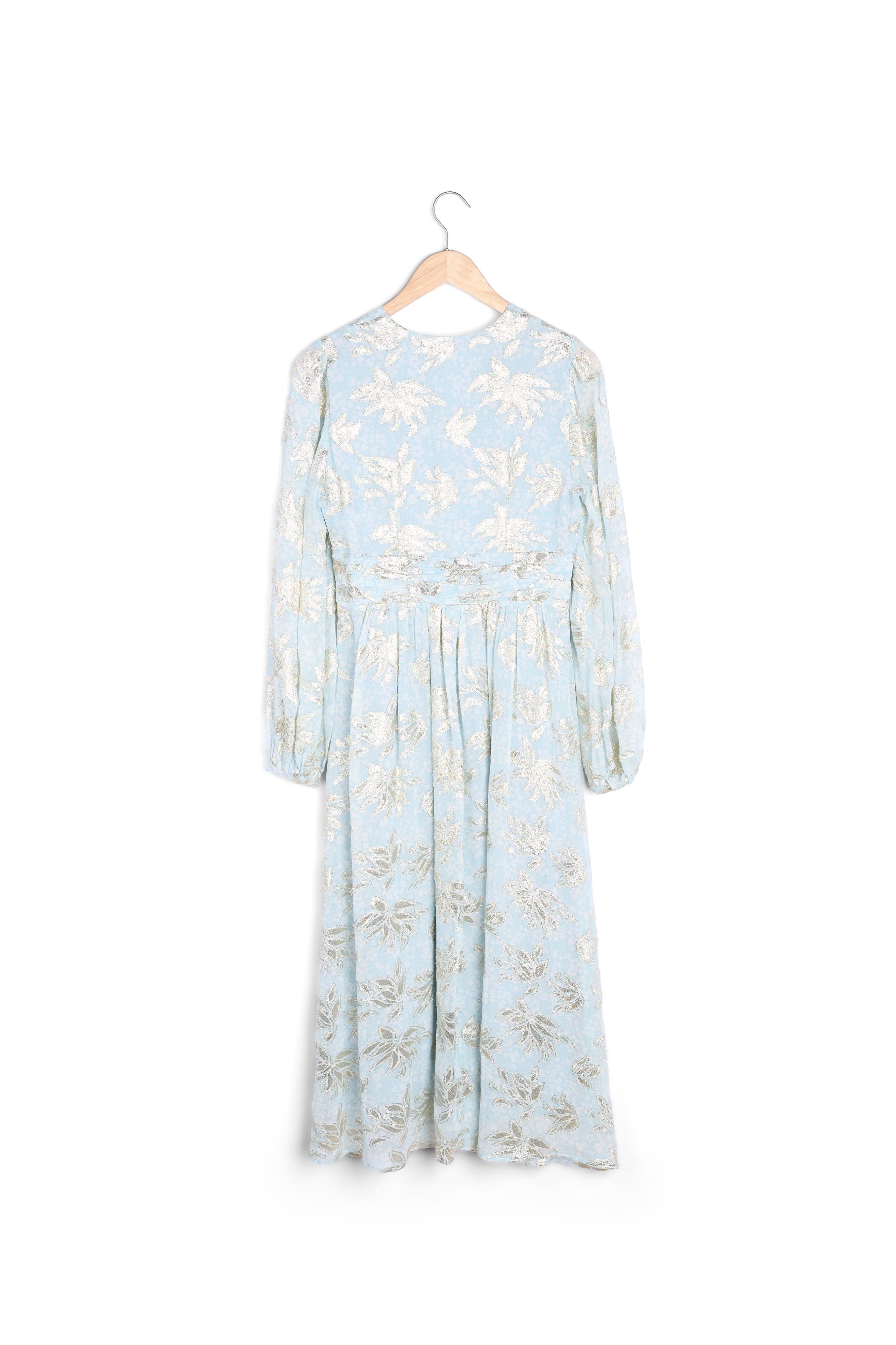 Robe longue imprimée lurex Margot Faume - seconde main