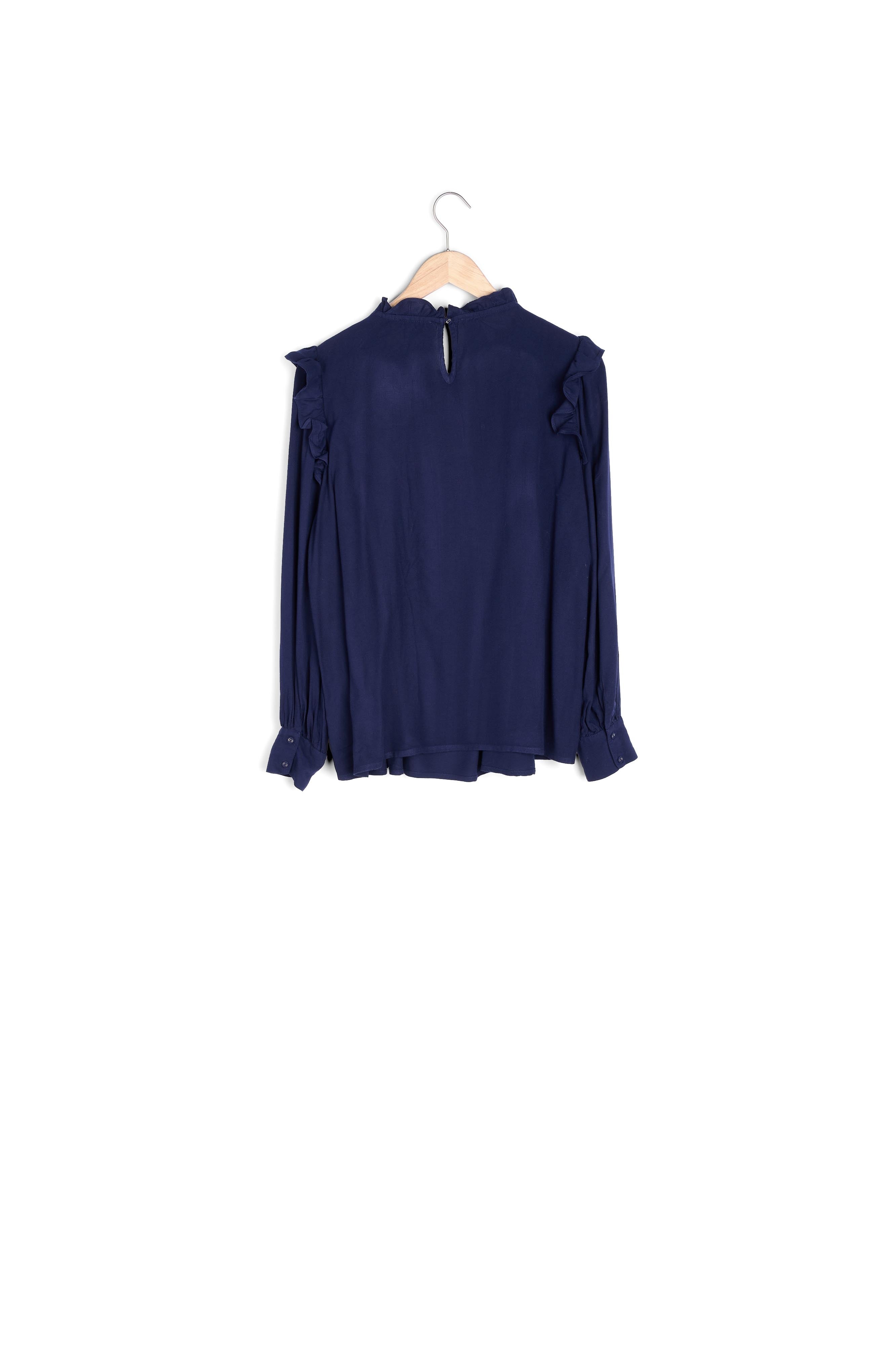 Blouse en coton marine Crissy Faume - seconde main
