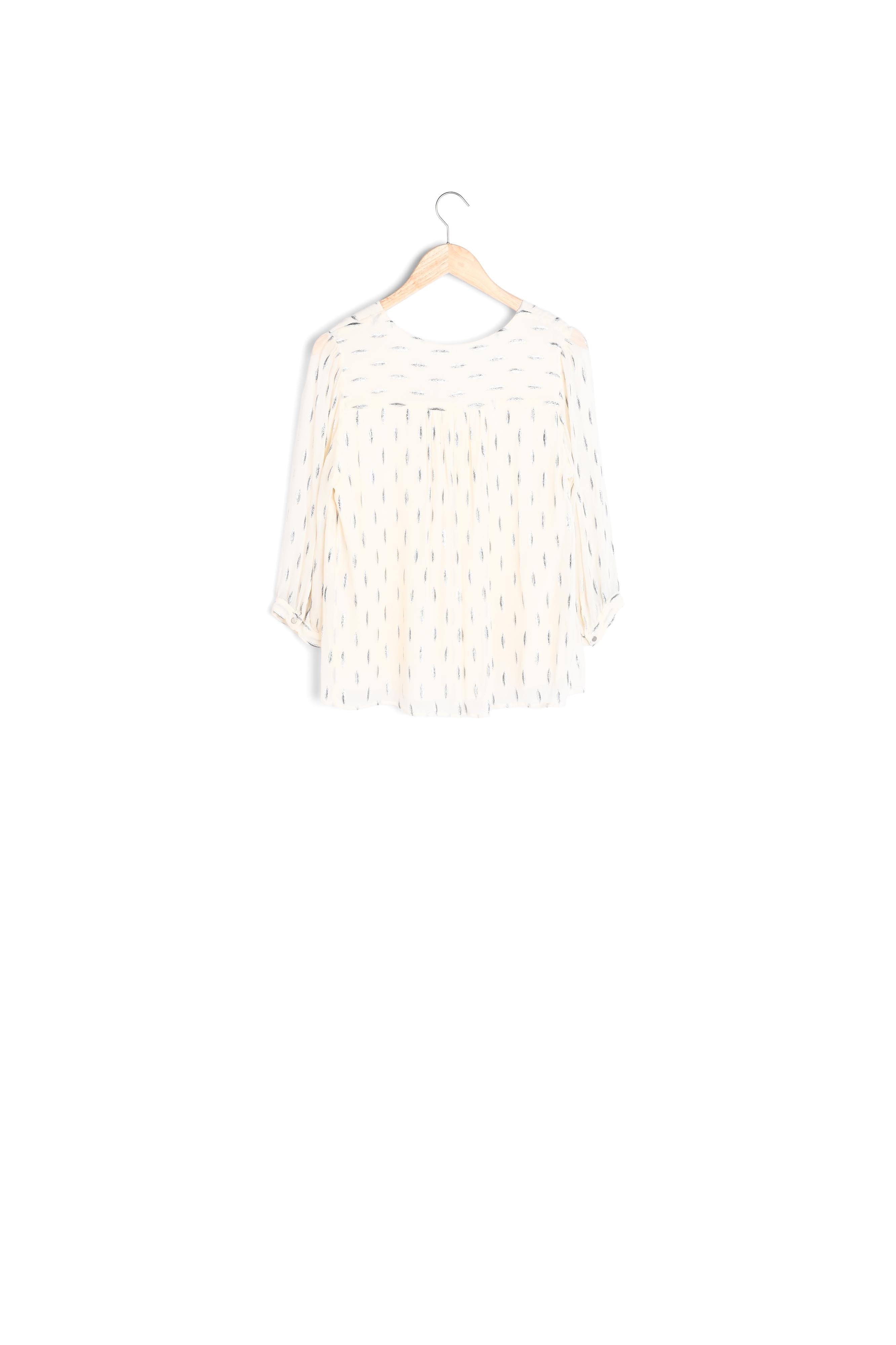 Blouse imprimé lurex Eliane Faume - seconde main