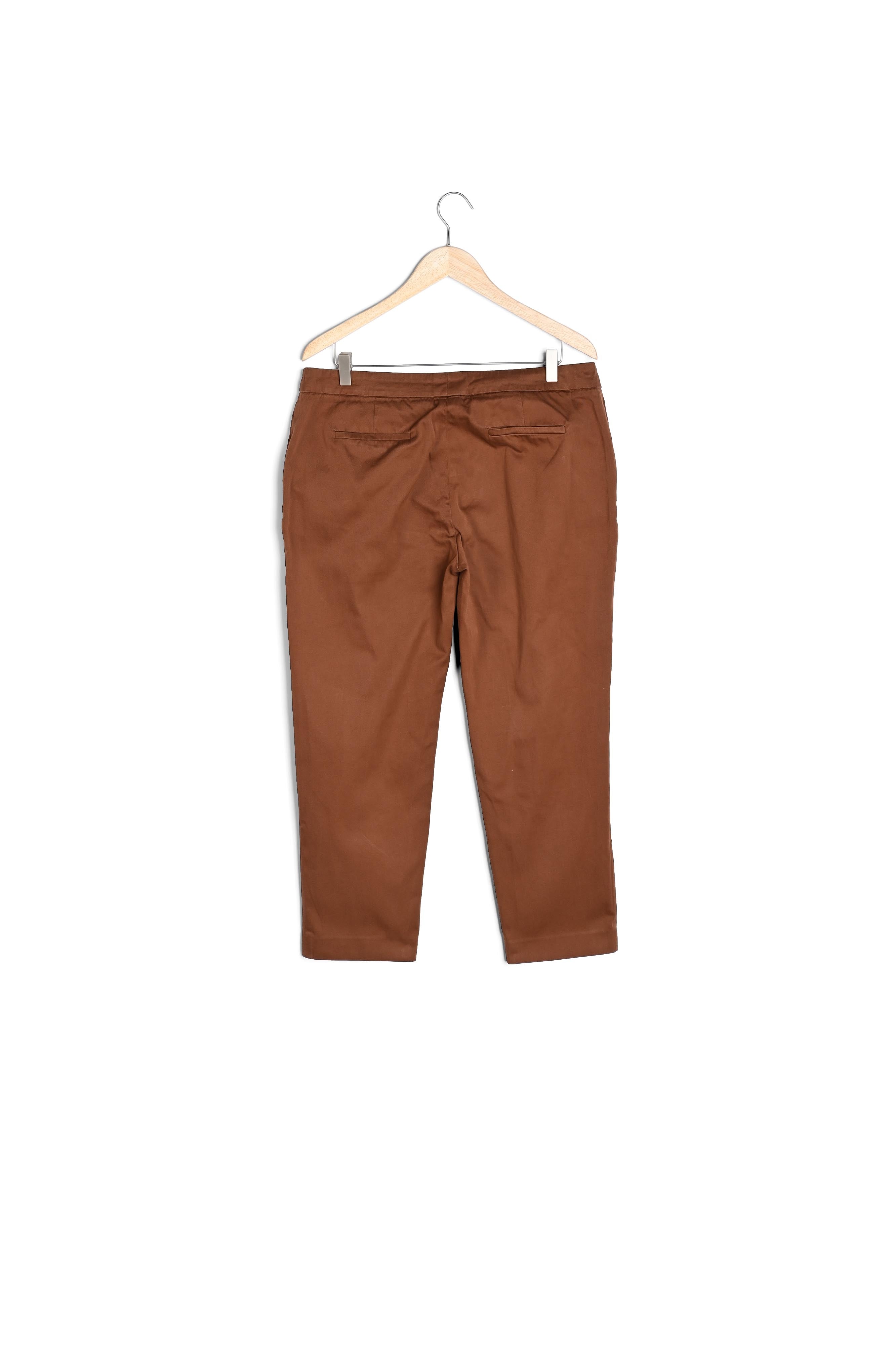 Chino 7/8ème en coton camel Suzanne Faume - seconde main