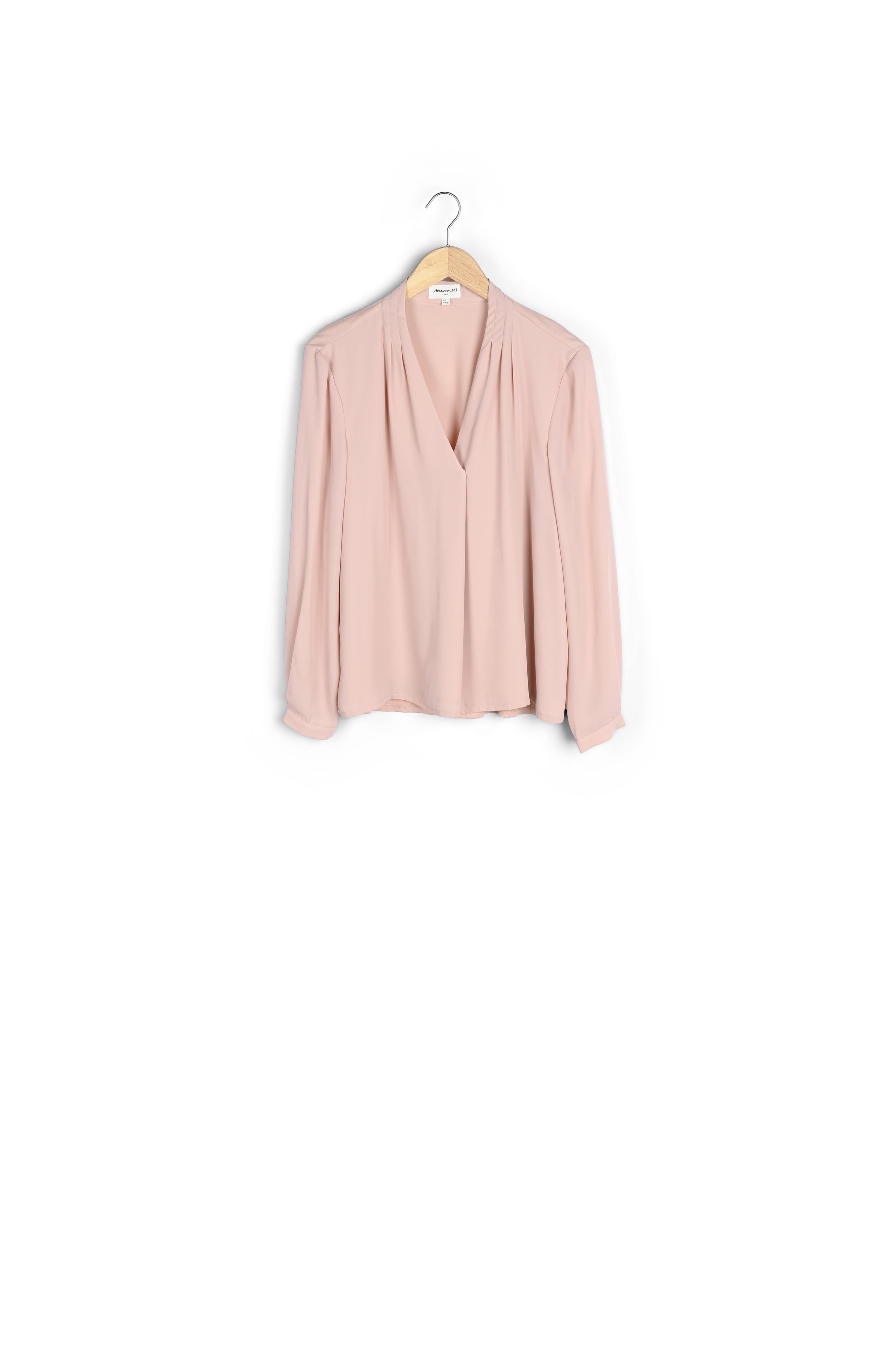 Blouse bimatière rose Davina Faume - seconde main