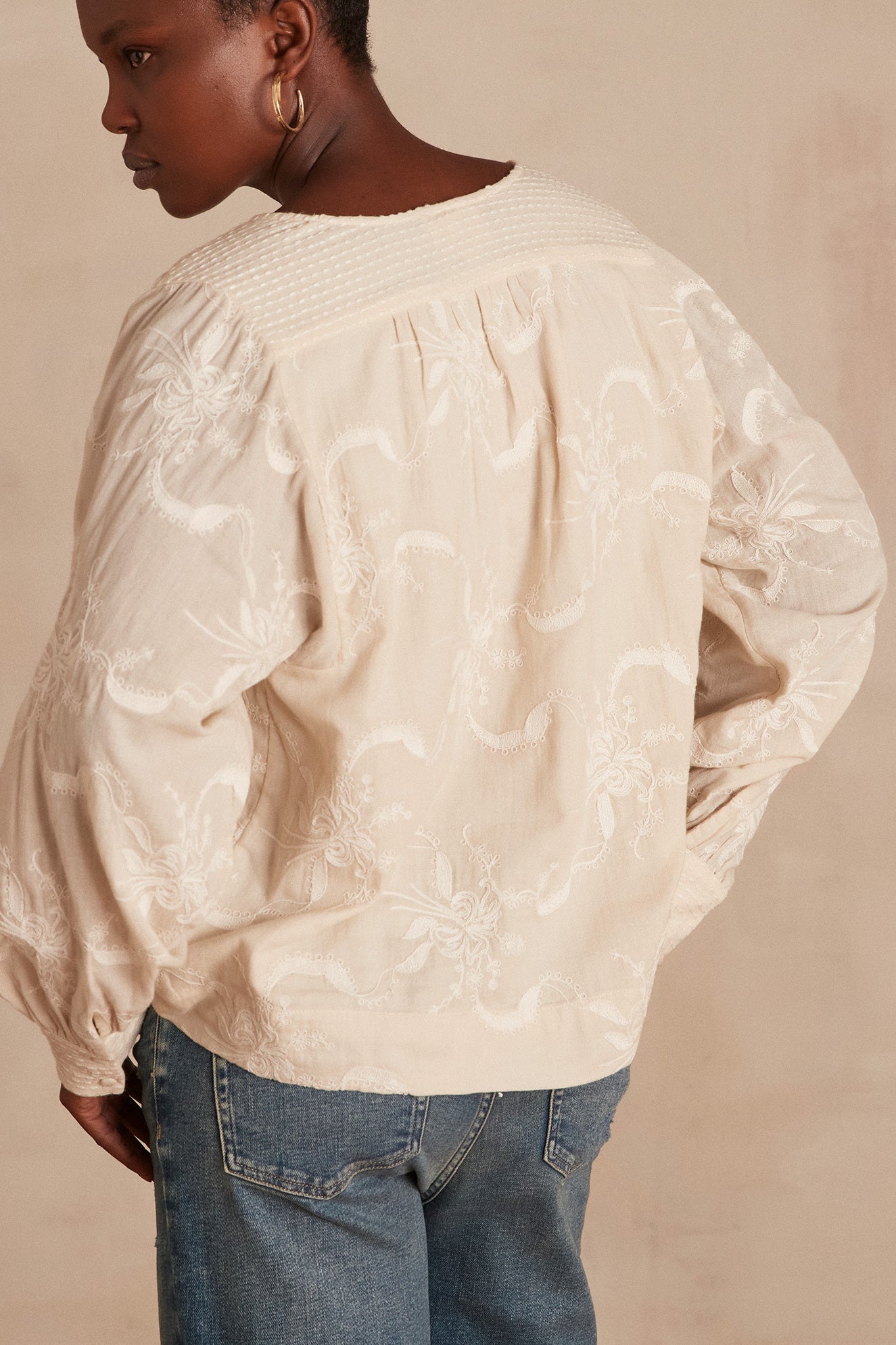 Blouse brodée Candice Faume - seconde main