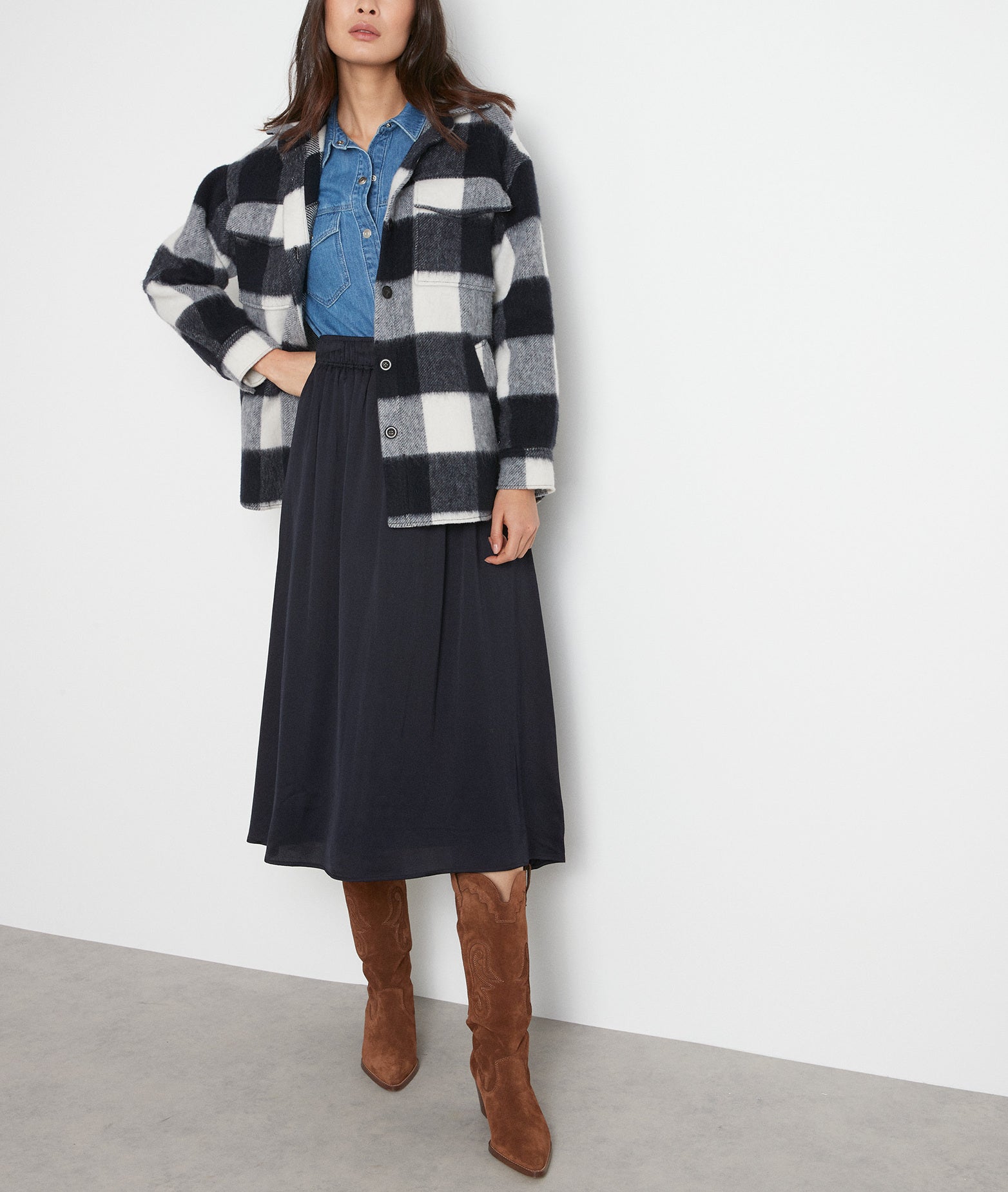 Chemise en denim brut Arlene Faume - seconde main