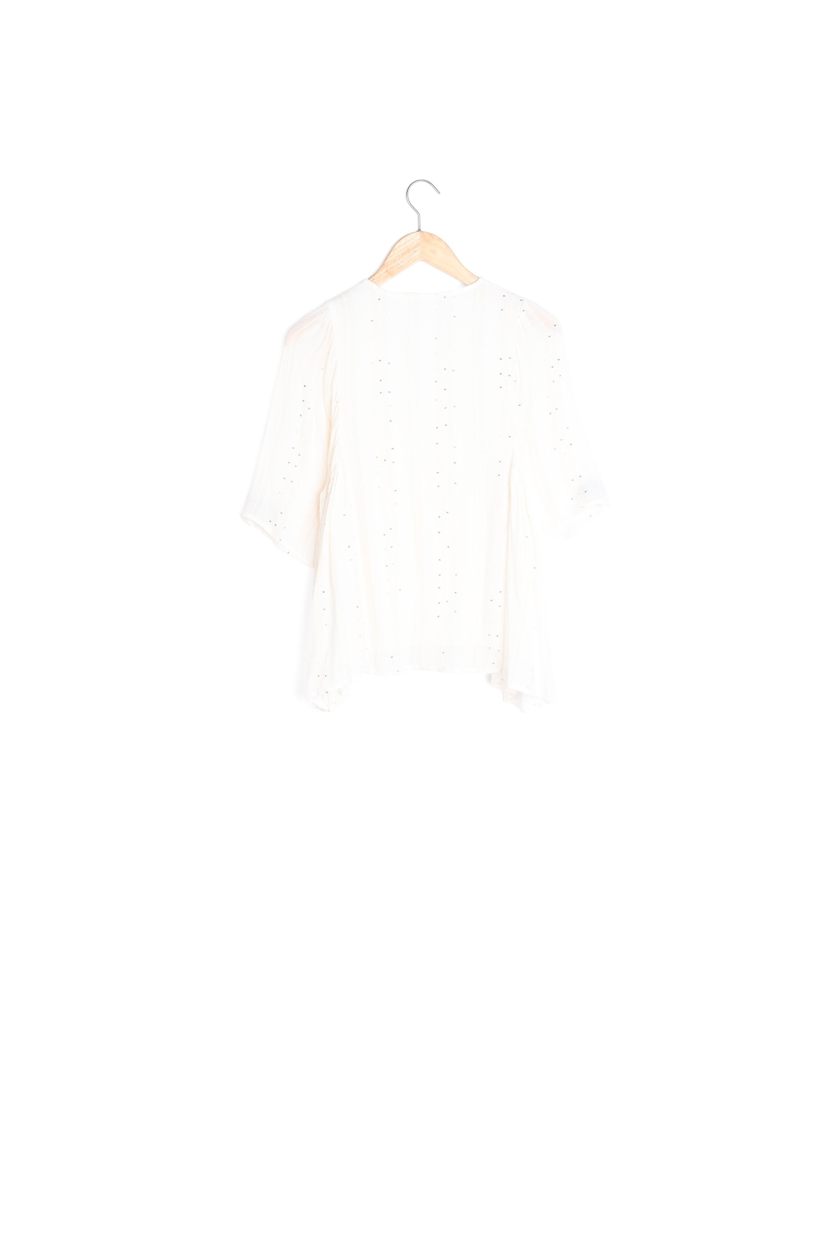 Blouse à sequins écrue June Faume - seconde main