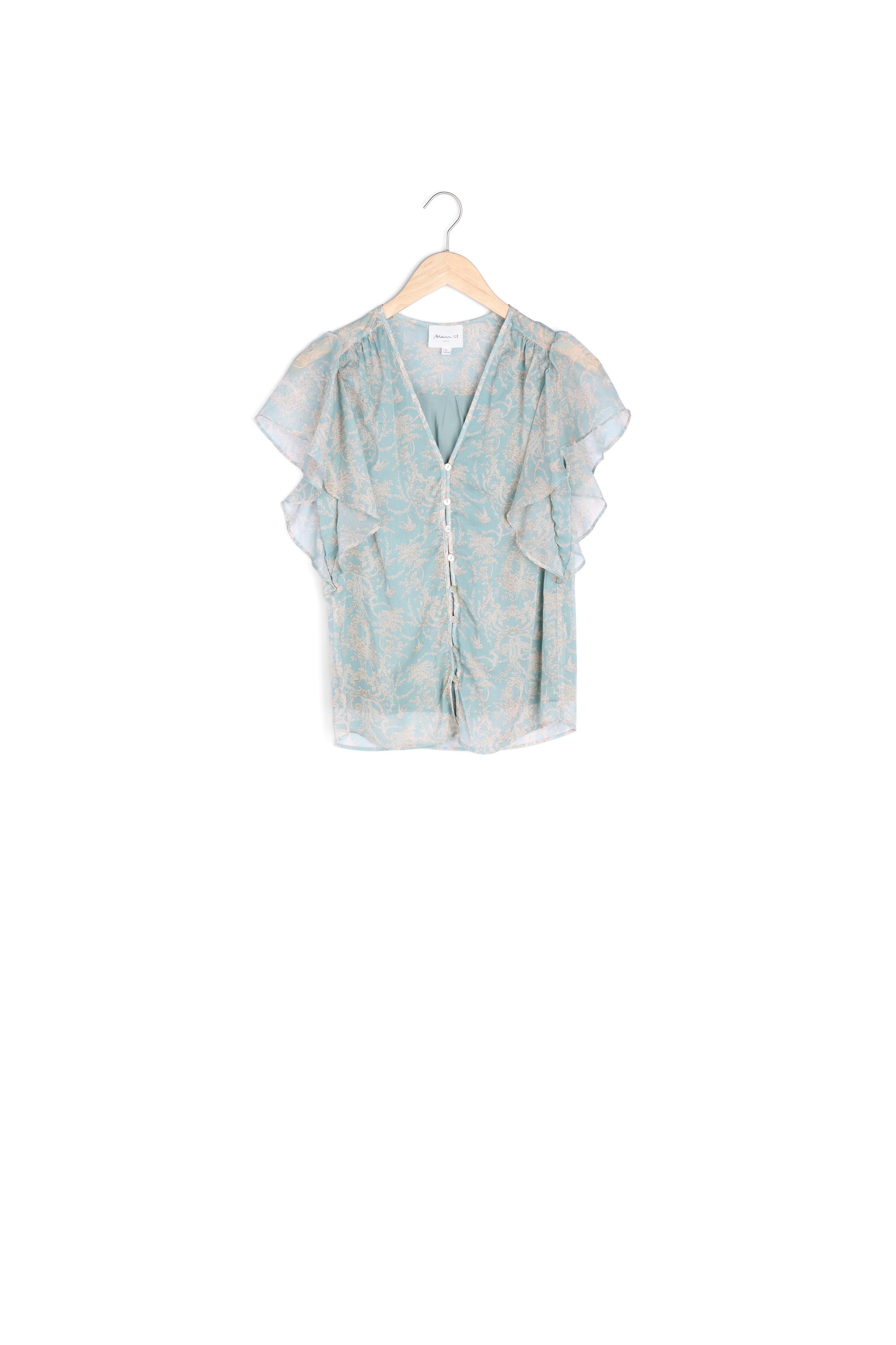 Blouse imprimée à volants Elou Faume - seconde main