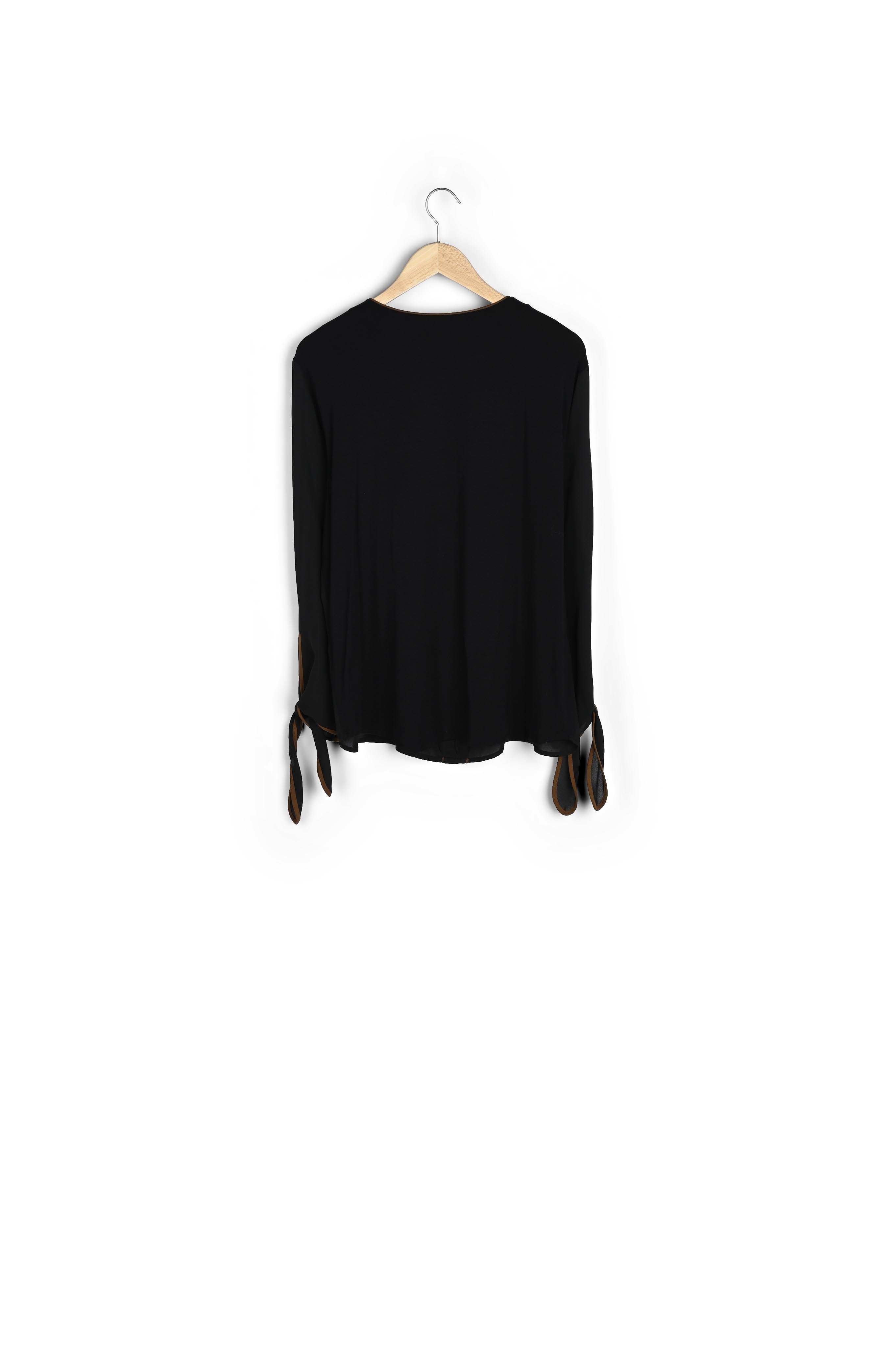 Chemisier noir biais contrasté Victoire Faume - seconde main