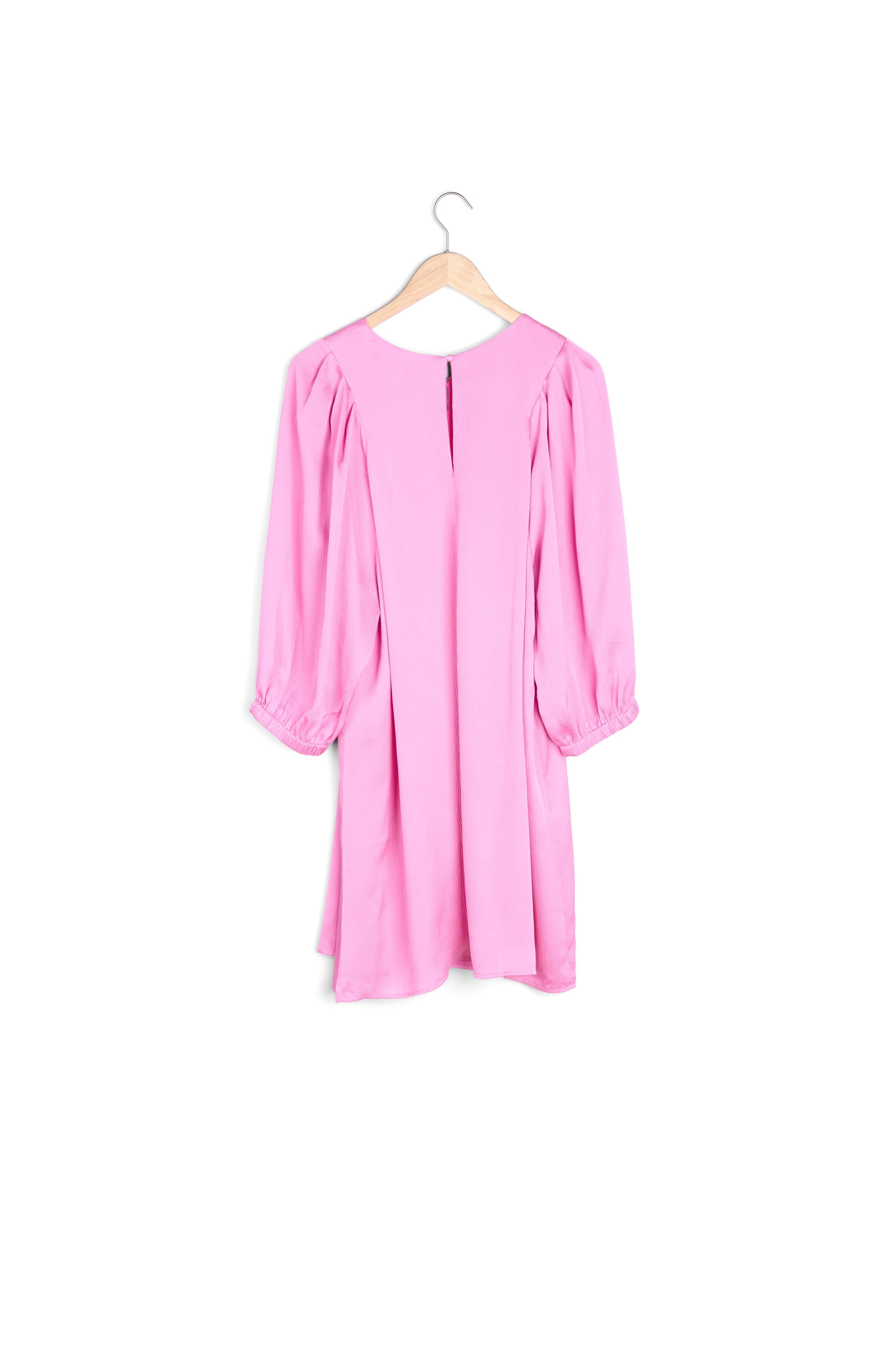 Robe courte à manches bouffantes rose Noeline Faume - seconde main